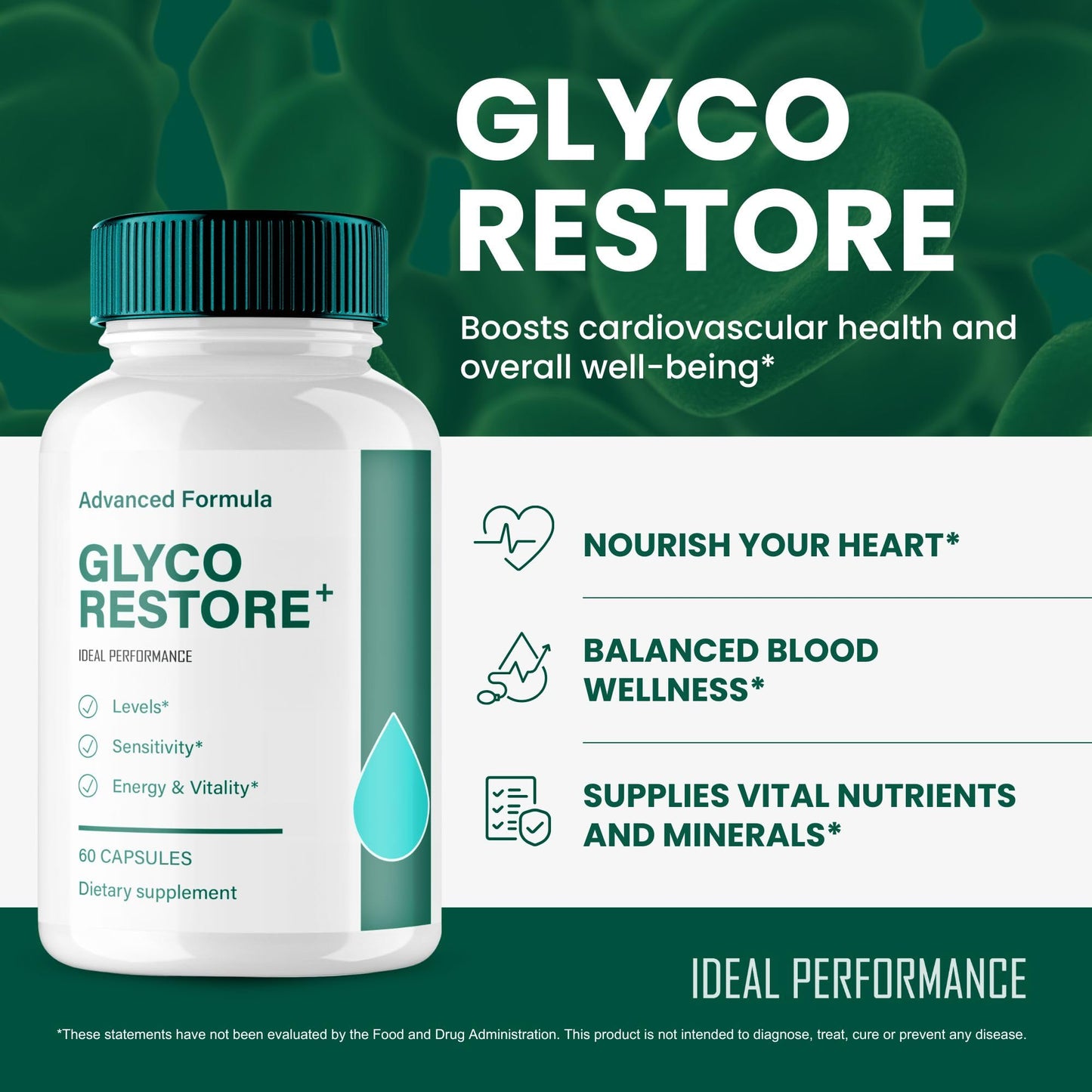 Ideal Performance Glyco Restore Capsules 60 Count