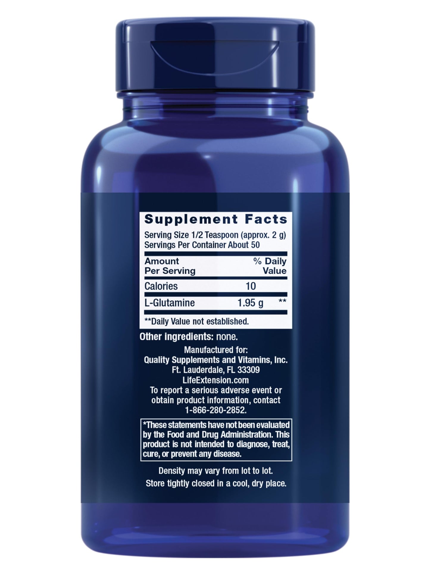 Life Extension L-Glutamine Powder, 3.5 Ounces