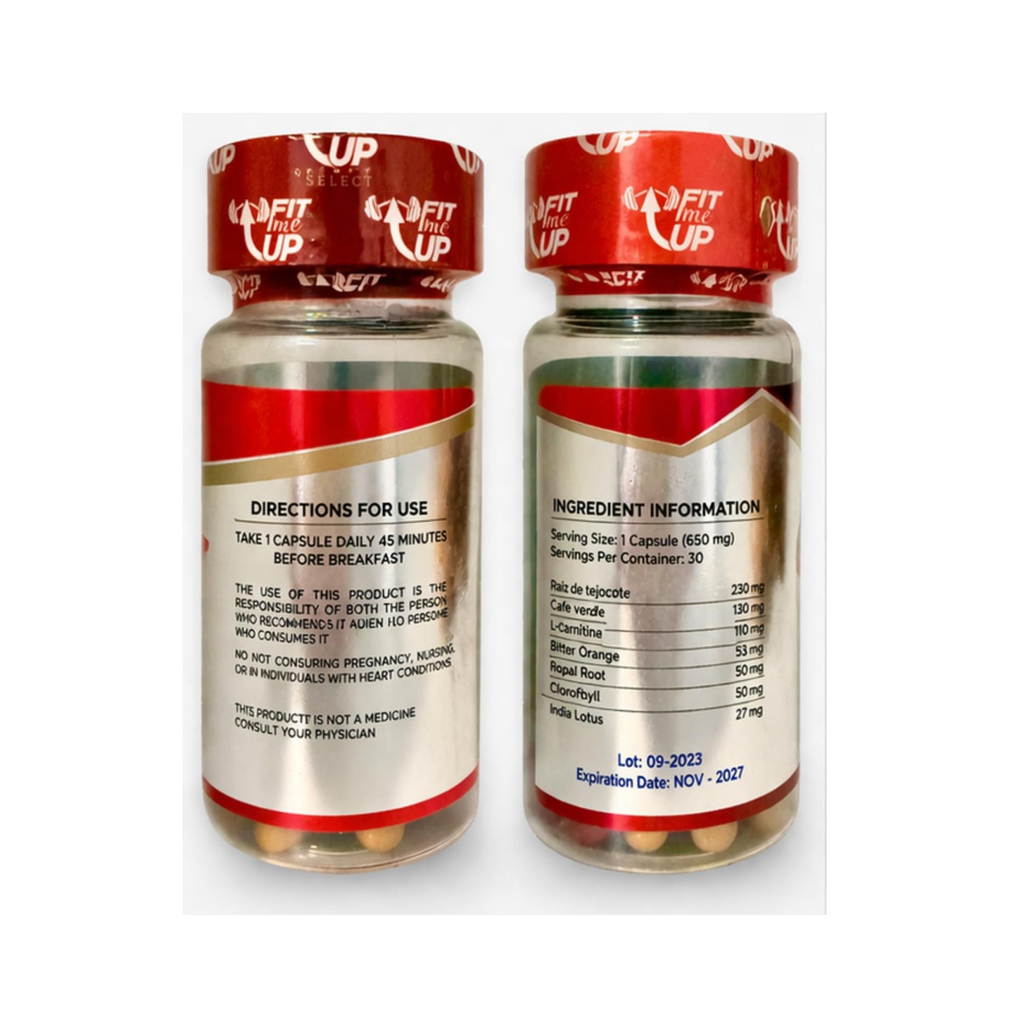 Generic FitMe Up Select Herbal Wellness Capsules – Tejocote Root, Green Coffee, Nopal & Plant-Based Blend – Daily Routine Support – 30 Capsules