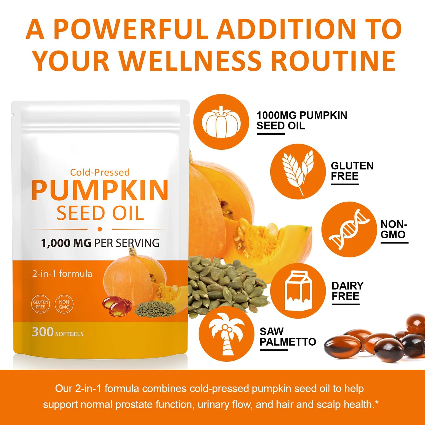 BTSE Pumpkin Seed Oil Softgels 300 Count