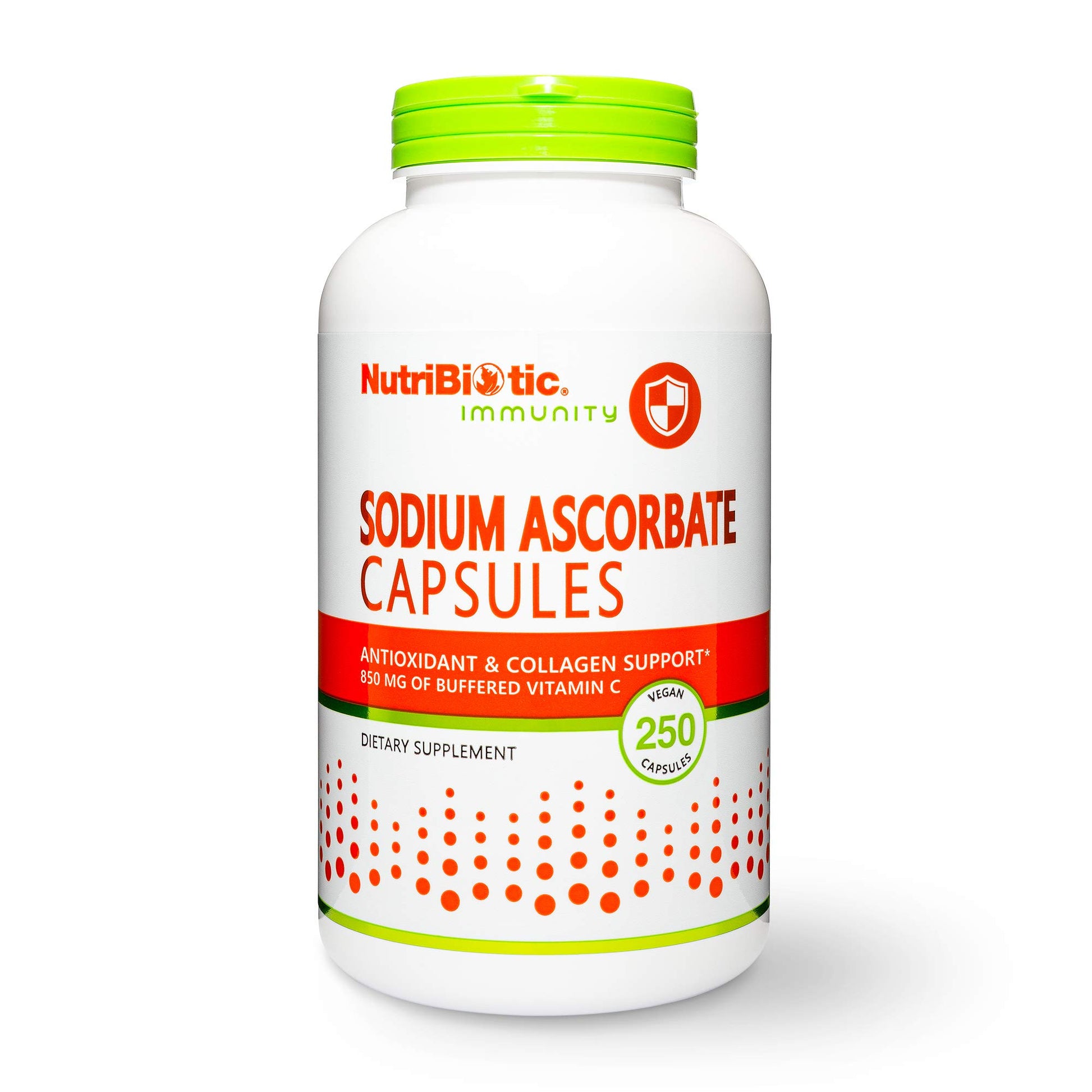 NutriBiotic Sodium Ascorbate Buffered Vitamin C Capsules, 250 Capsules
