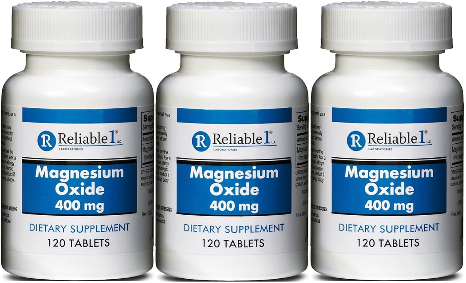 Reliable-1 Laboratories Magnesium Oxide 400 mg Dietary Supplement Tablets, 360 Tablets