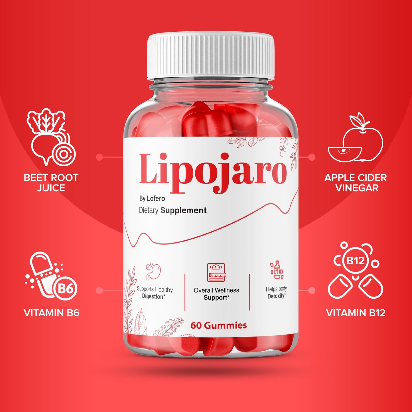 Lofero Lipojaro Gummies 60 Count