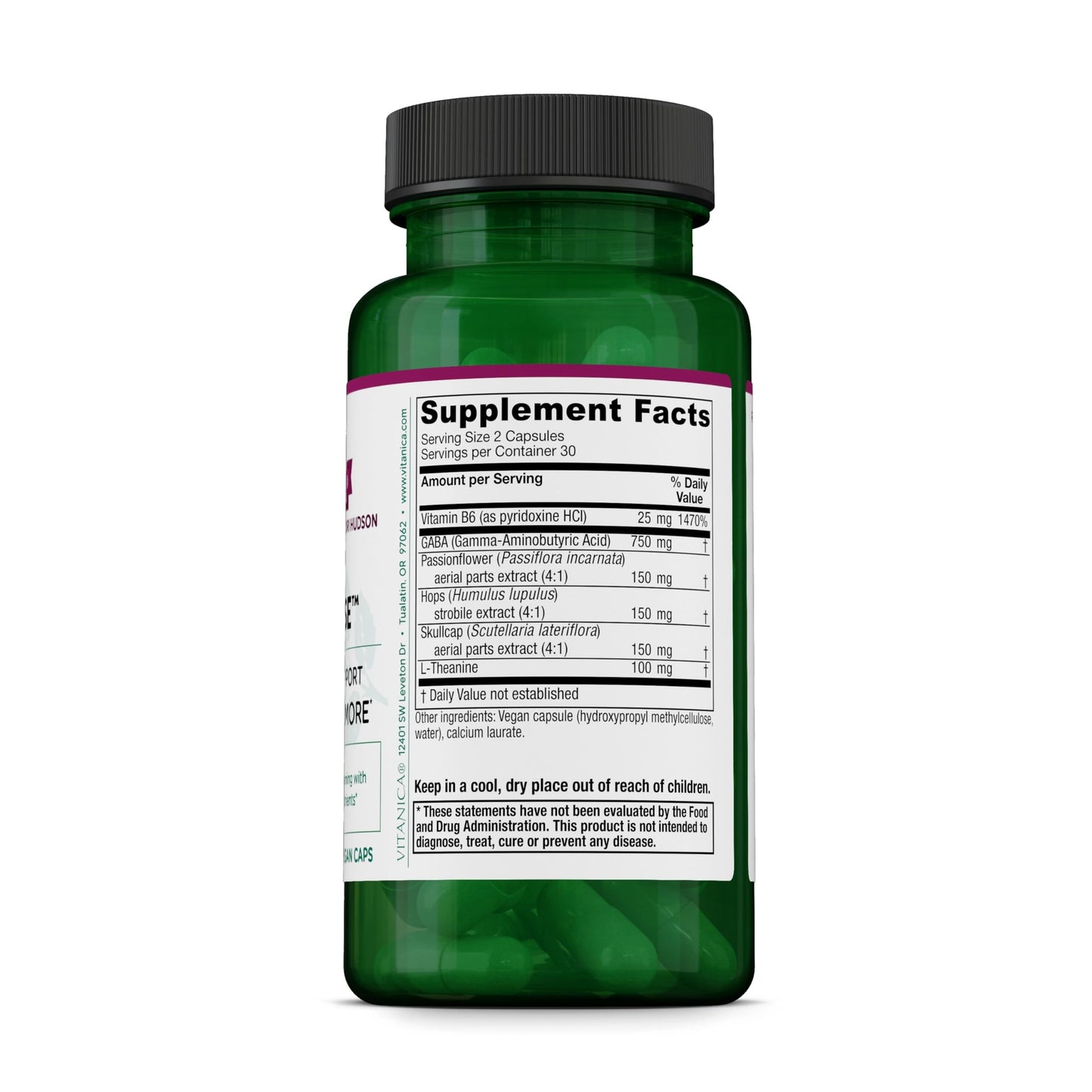 Vitanica GABA Ease Calming Support 60 Capsules