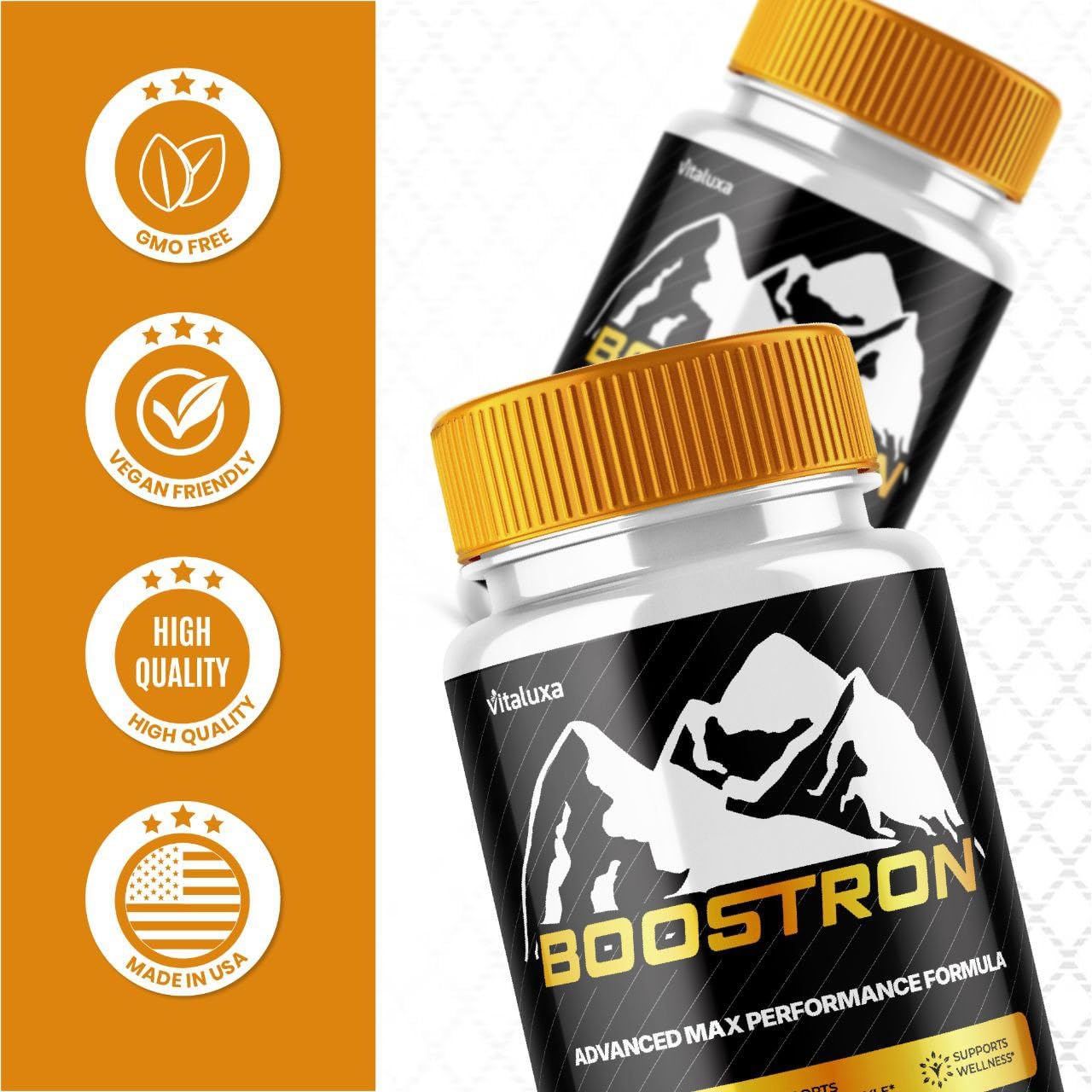 Vitaluxa Boostron Maximum Strength Performance Blend Capsules, 120 Count