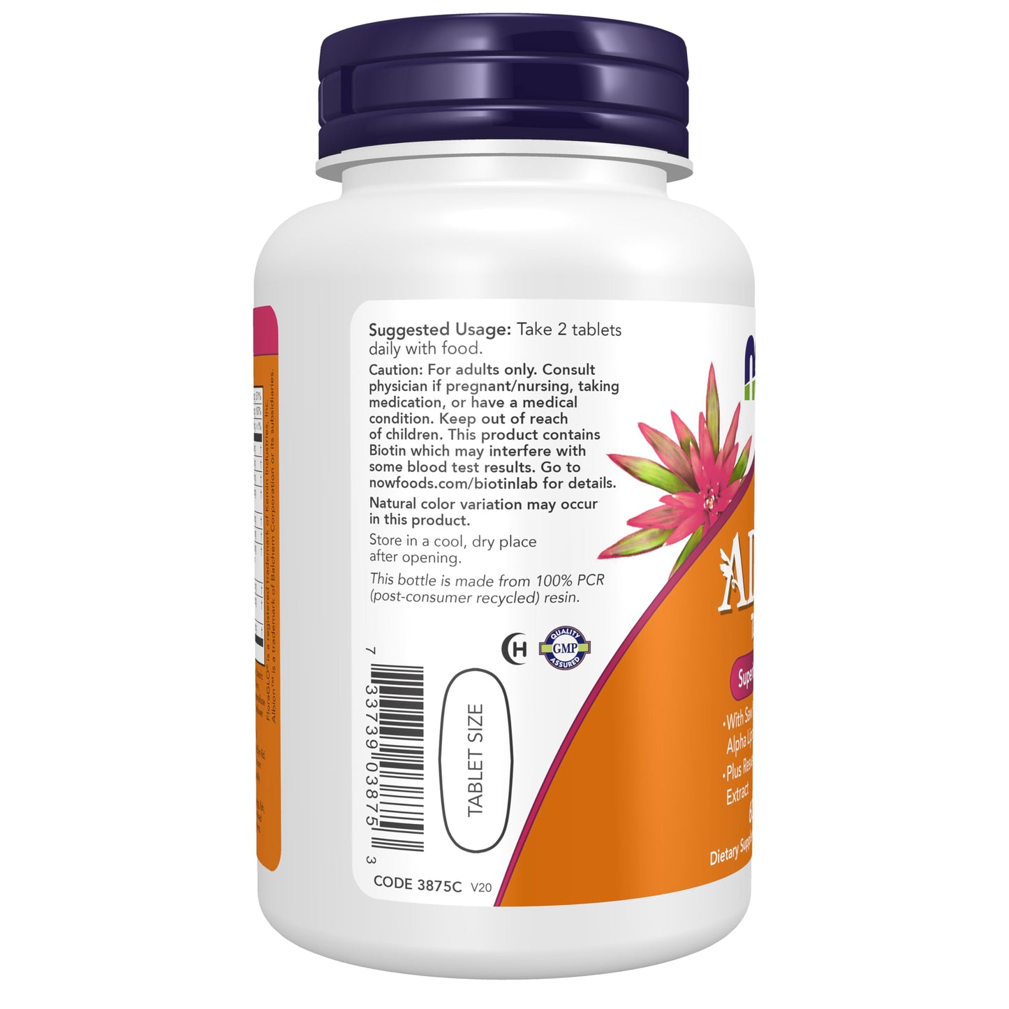 NOW Foods ADAM Men's Multivitamin with Saw Palmetto, Lycopene, Alpha Lipoic Acid and CoQ10, Plus Natural Resveratrol & Grape Seed Extract, 60 Tablets