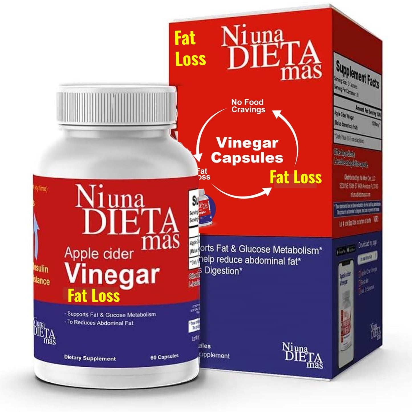 Ni una dieta más Apple Cider Vinegar Capsules 60 Capsules