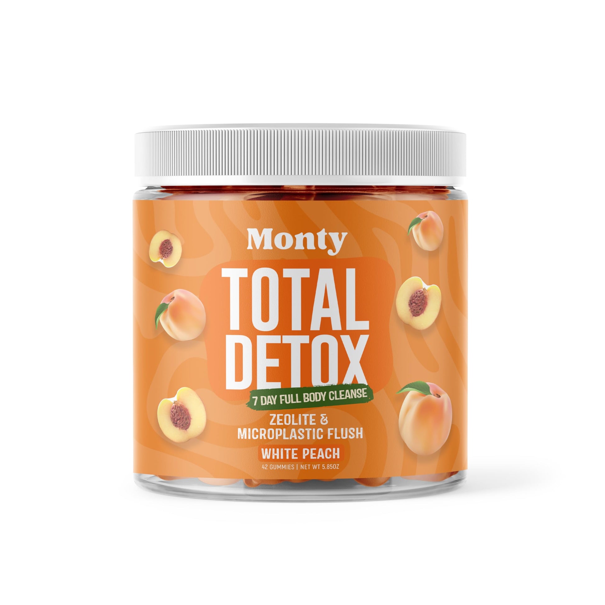 Monty Supplements Microplastic & Zeolite Support Gummies with NAC, Chlorella, Milk Thistle, Aloe & Herbal Blend – Strawberry Lemonade Flavor – 7-Day Routine – Non-GMO, 42 Gummies