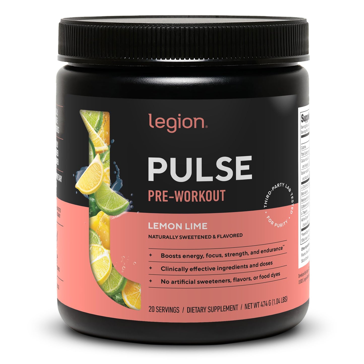 LEGION Nitric Oxide Preworkout Powder, 16.7