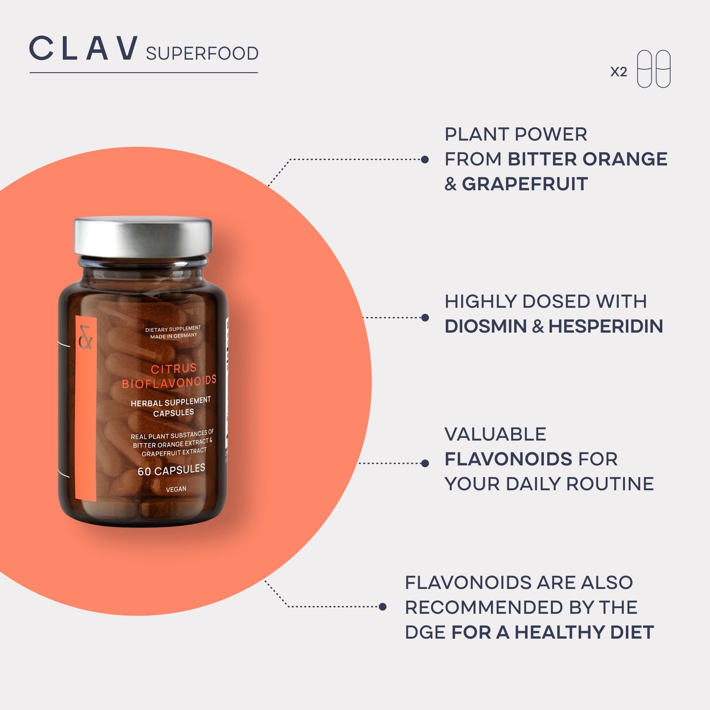 CLAV Citrus Bioflavonoids 60 Capsules