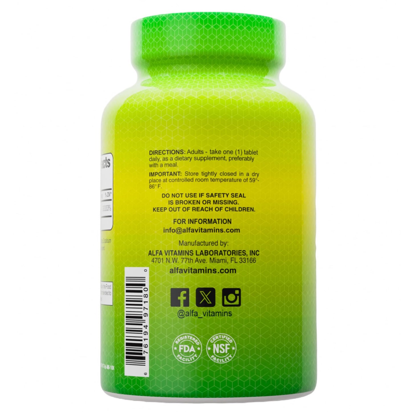 ALFA VITAMINS Biotin 10,000 mcg High Potency Vitamin B7 Supplement for Hair, Skin & Nail Support 120 Tablets