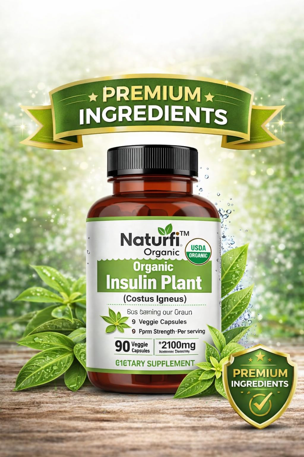 Naturfi Organic Insulin Plant Capsules 90 Count