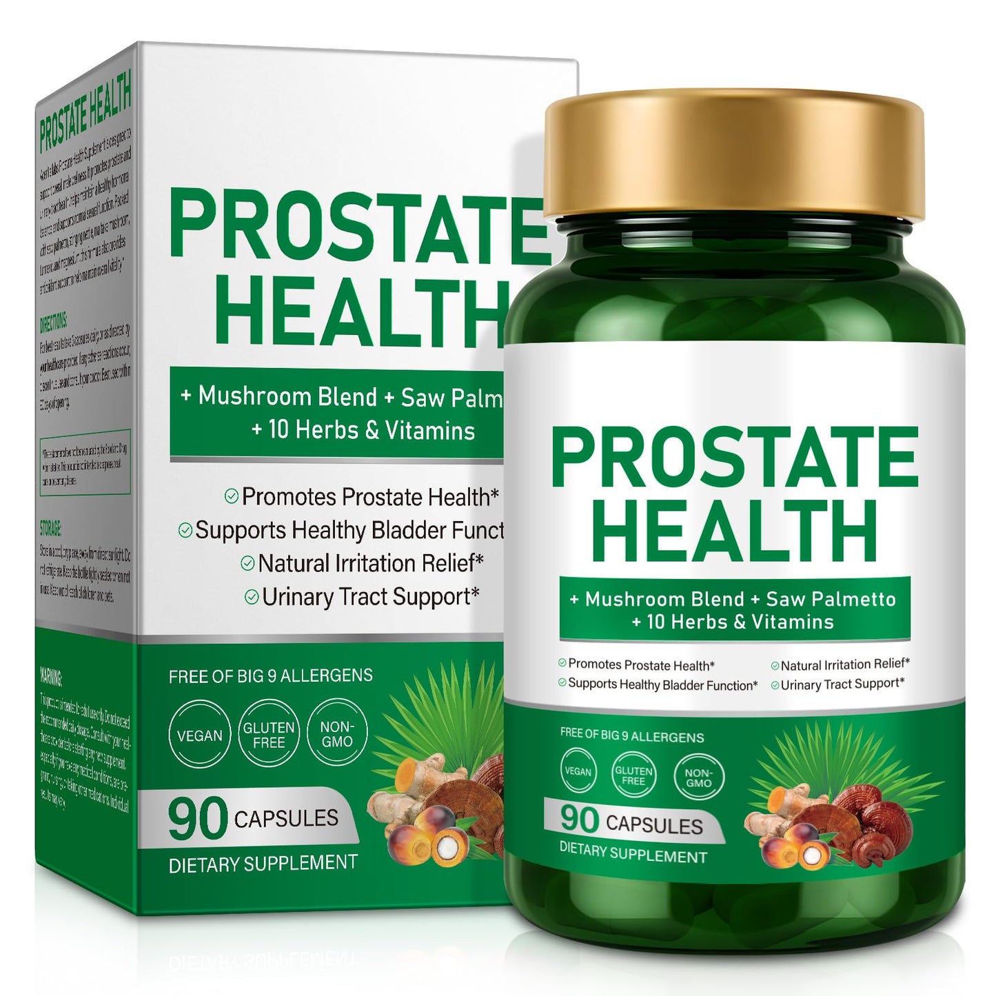 FRDUGA Saw Palmetto Prostate Supplement for Men 2000mg – Advanced 45% Fatty Acids Formula with Reishi & Maitake, Stinging Nettle, Zinc Selenium Magnesium Vitamin C Lycopene – Urinary Support Capsules 90