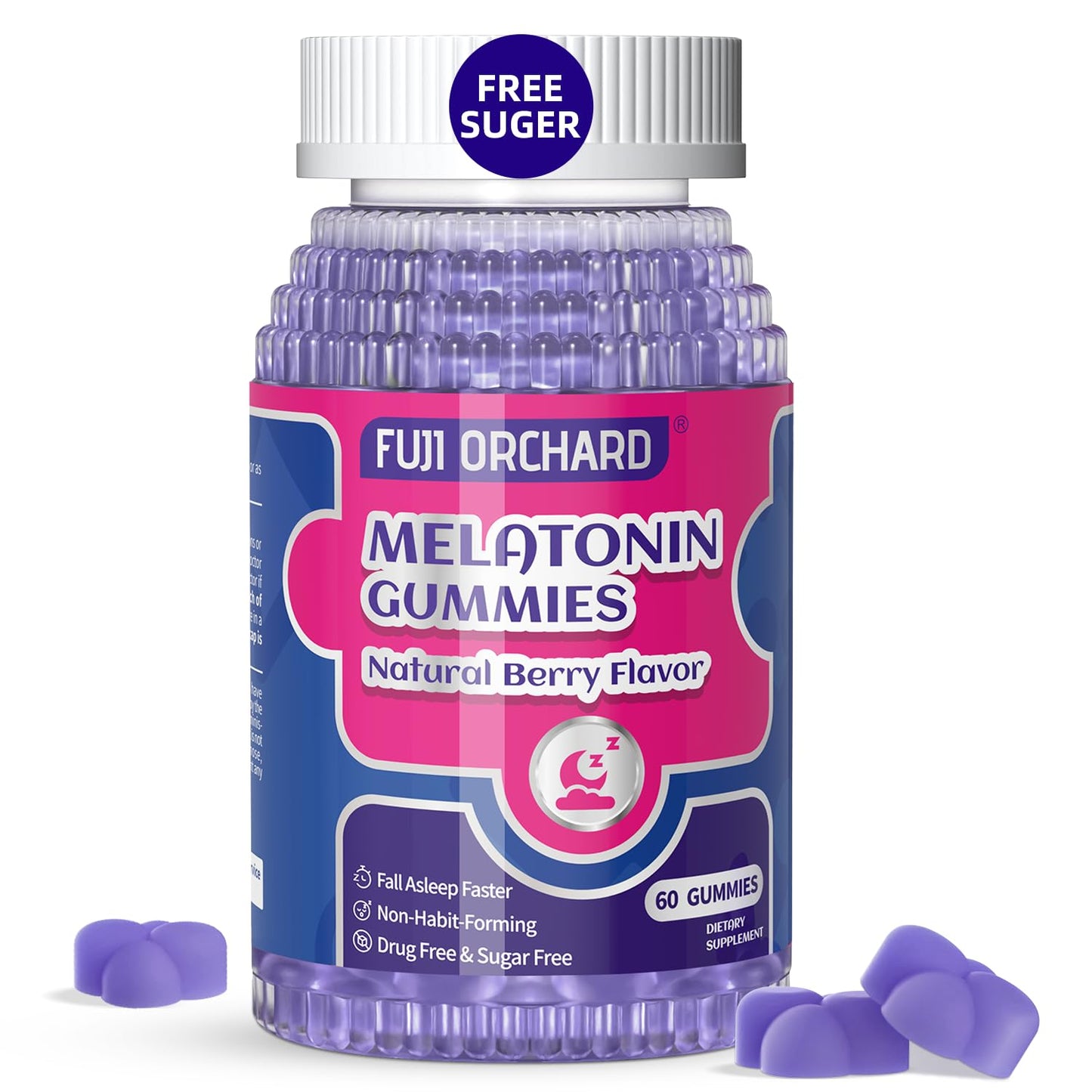 FUJI ORCHARD Melatonin Gummies 5mg, 60 Count