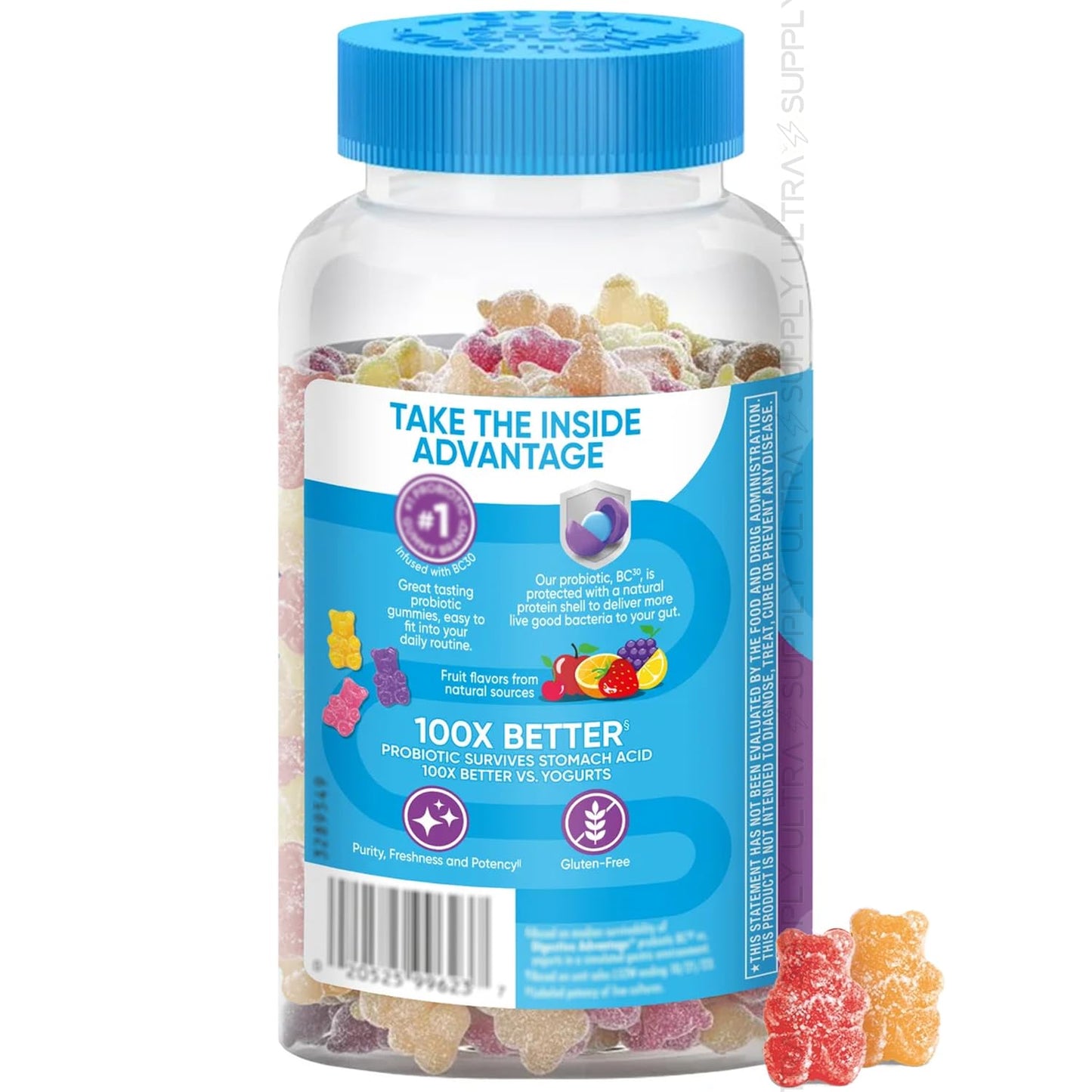 Generic Digest Advantage Probiotic Gummies 120 Gummies – Daily Gut Health & Immune Support with Vitamin D, Gluten Free, Dairy Free