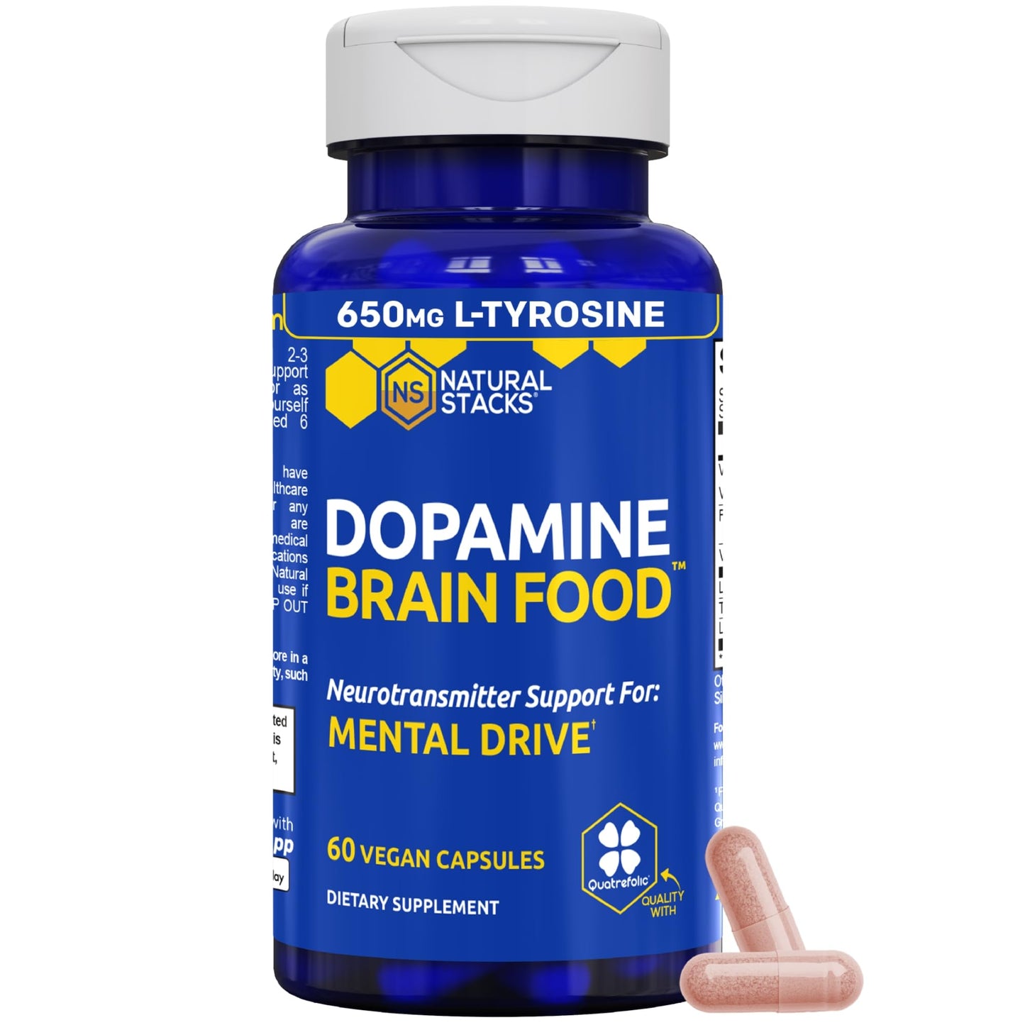 Natural Stacks Dopamine Brain Food + Magtech Magnesium Bundle, 150 Total Capsules