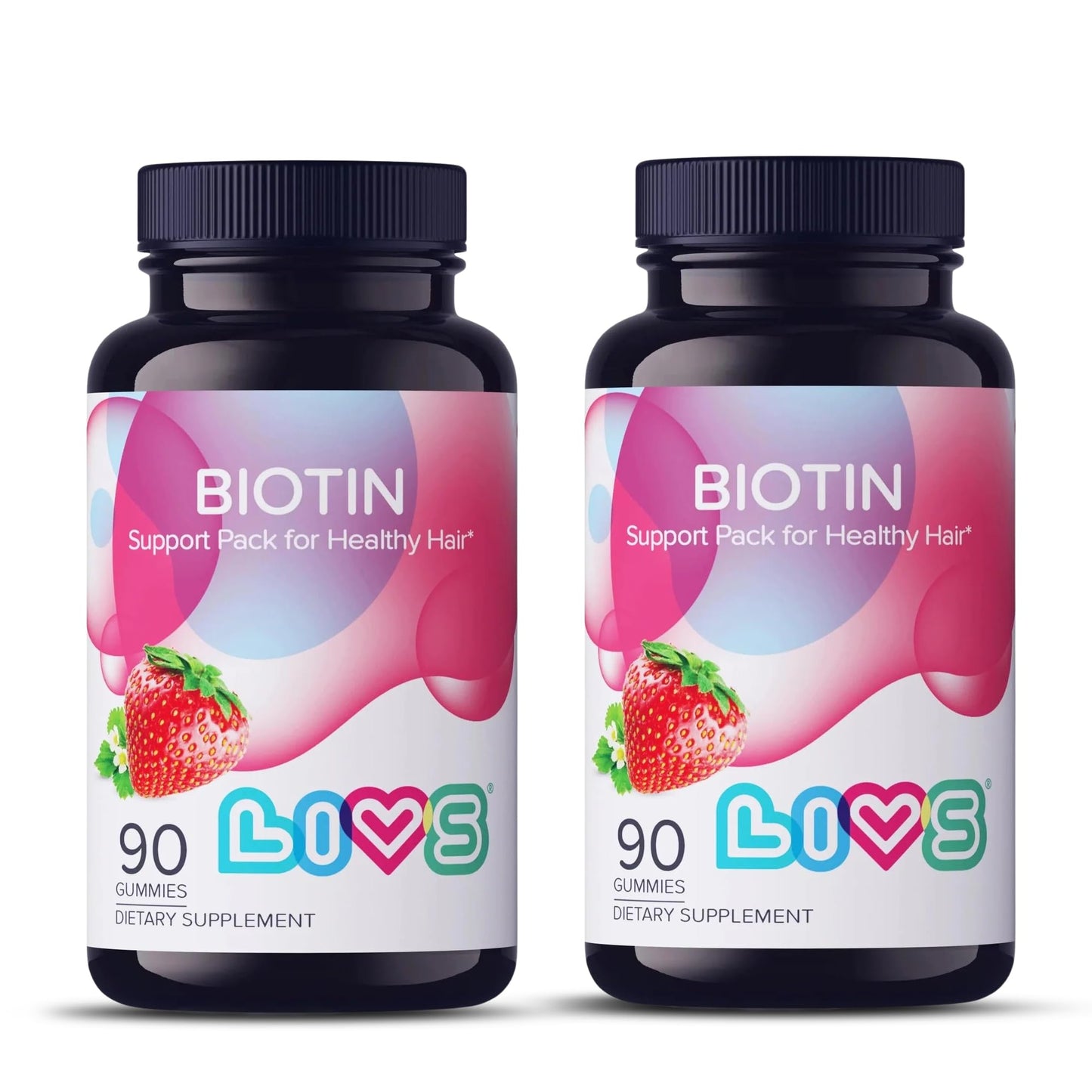 LIVS Biotin Gummies 10000mcg, 180 Gummies
