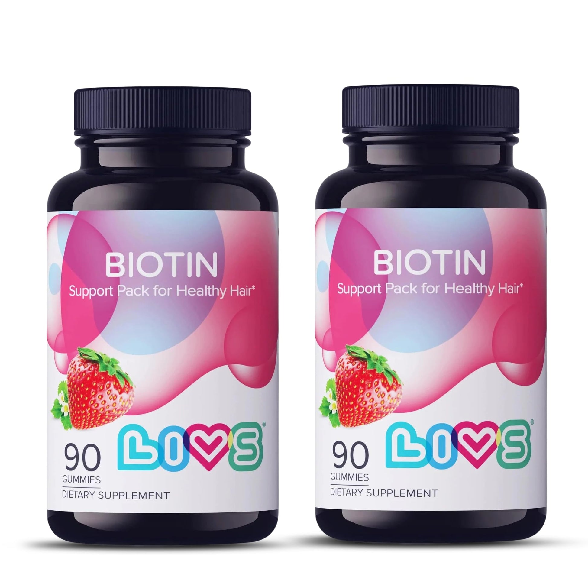 LIVS Biotin Gummies 10000mcg, 180 Gummies
