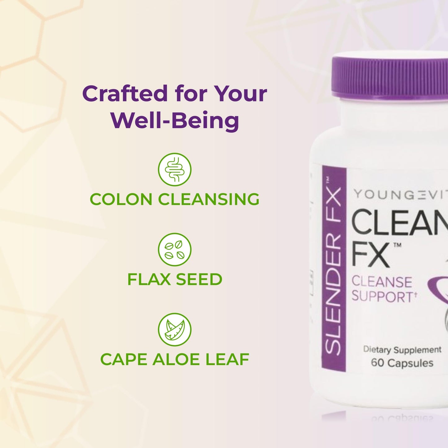 Youngevity Slender FX Cleanse FX Super Colon Cleanse Capsules, 60