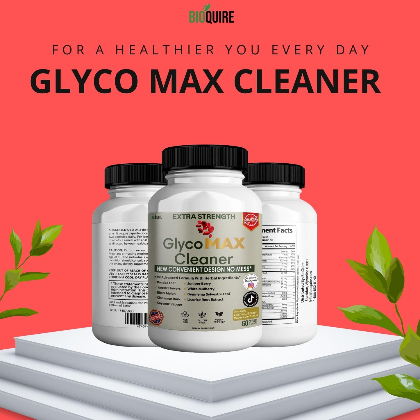 BIOQUIRE BioQuide GlycoMAX Cleaner Extra Strength Capsules 60