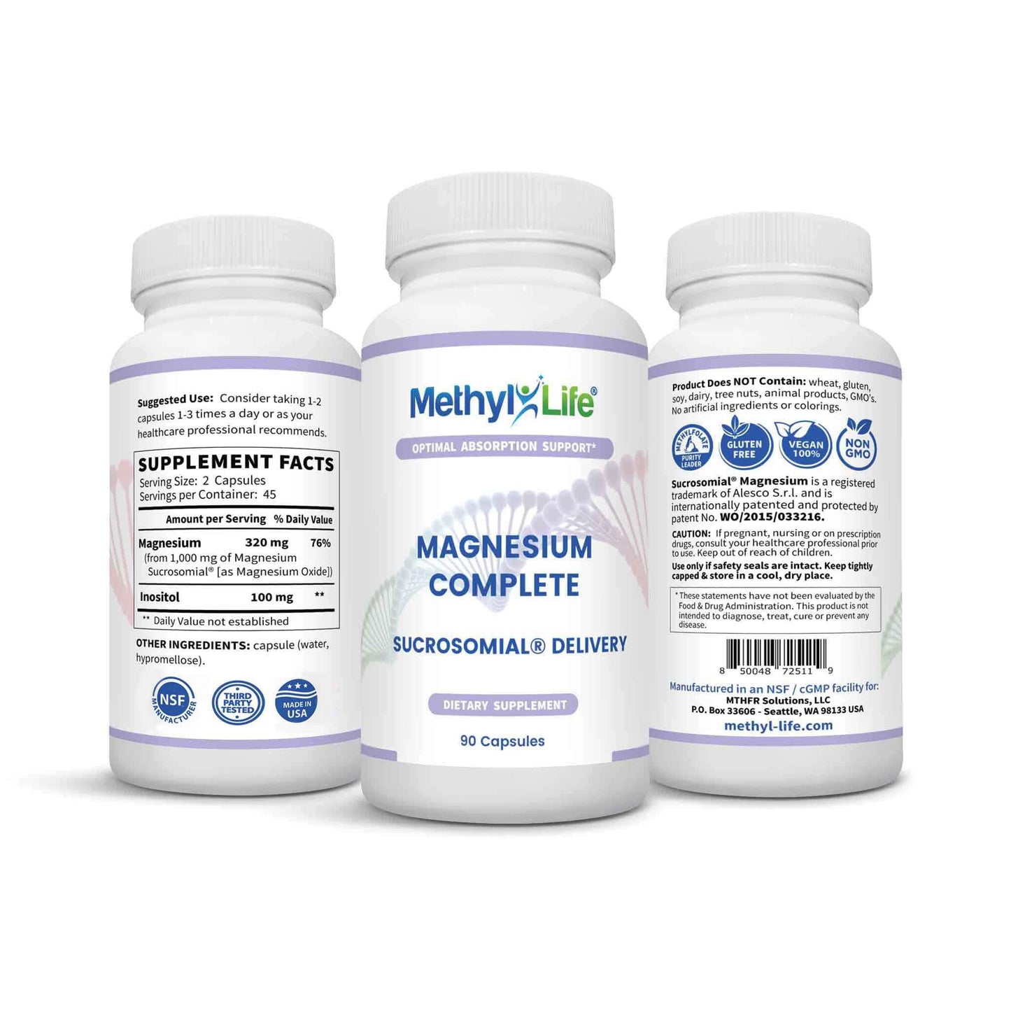 Methyl-Life Superior Sucrosomial Magnesium 90 Capsules