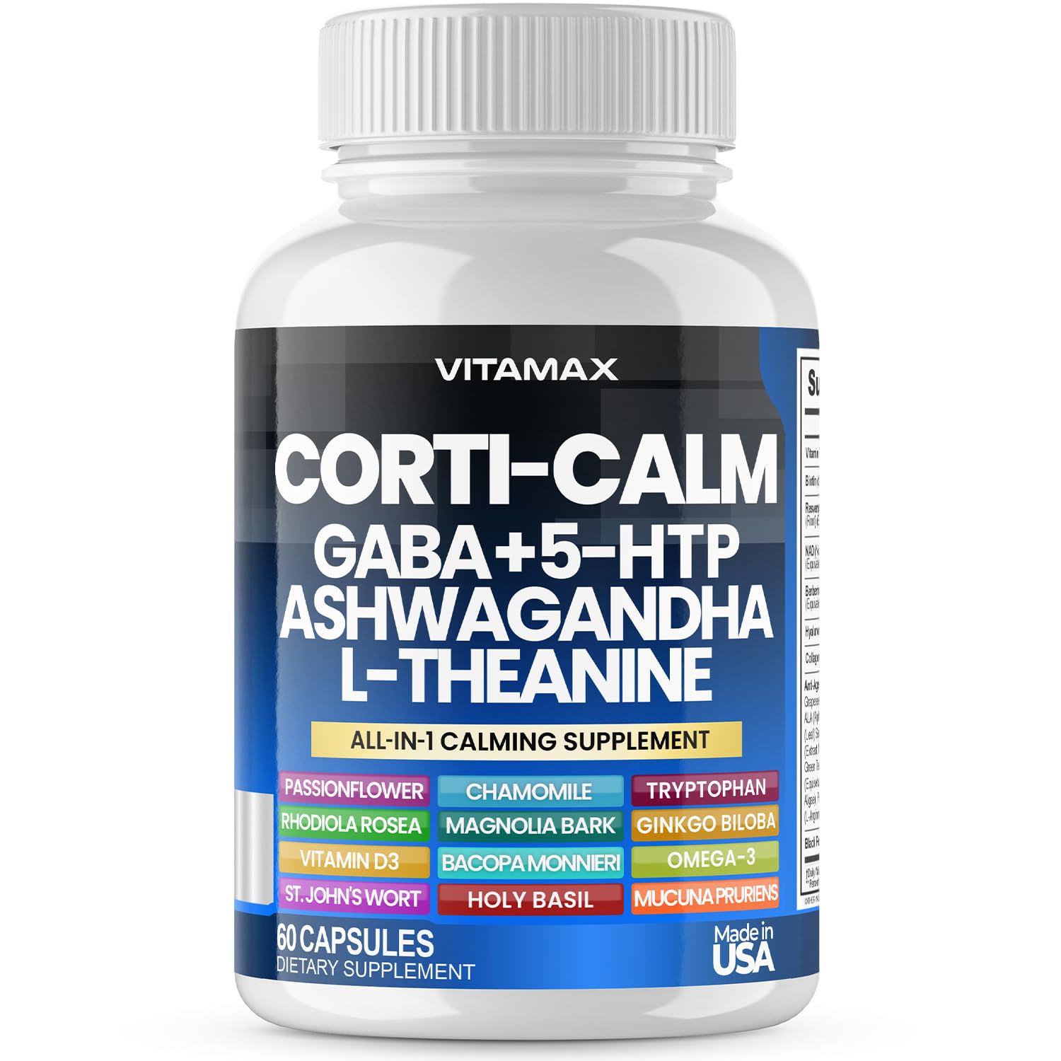 Vitamax Corti-Calm Cortisol Supplement Capsule 60 Count