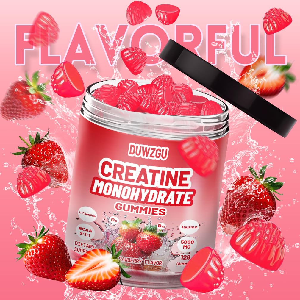 DUWZGU Creatine Monohydrate Gummies 128 Gummies