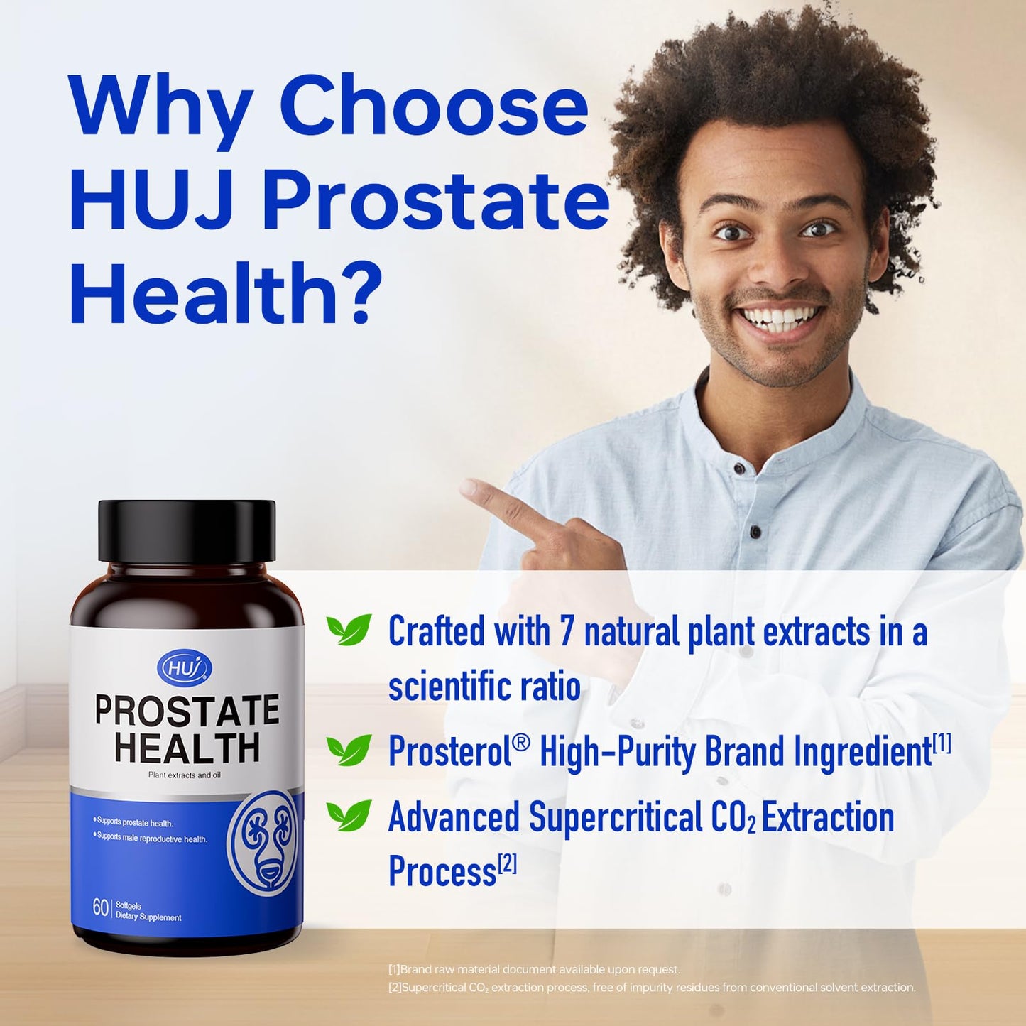 HUJ Prostate Health Saw Palmetto Softgels 60