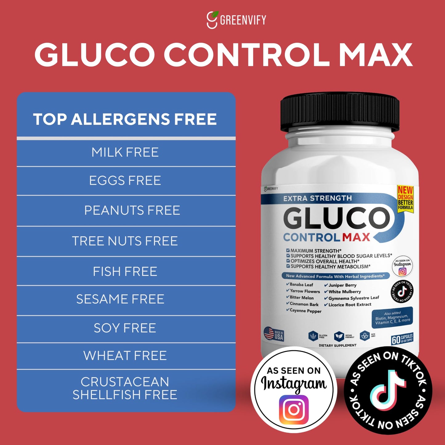 GREENVIFY Gluco Control Max Capsule 60 Capsules