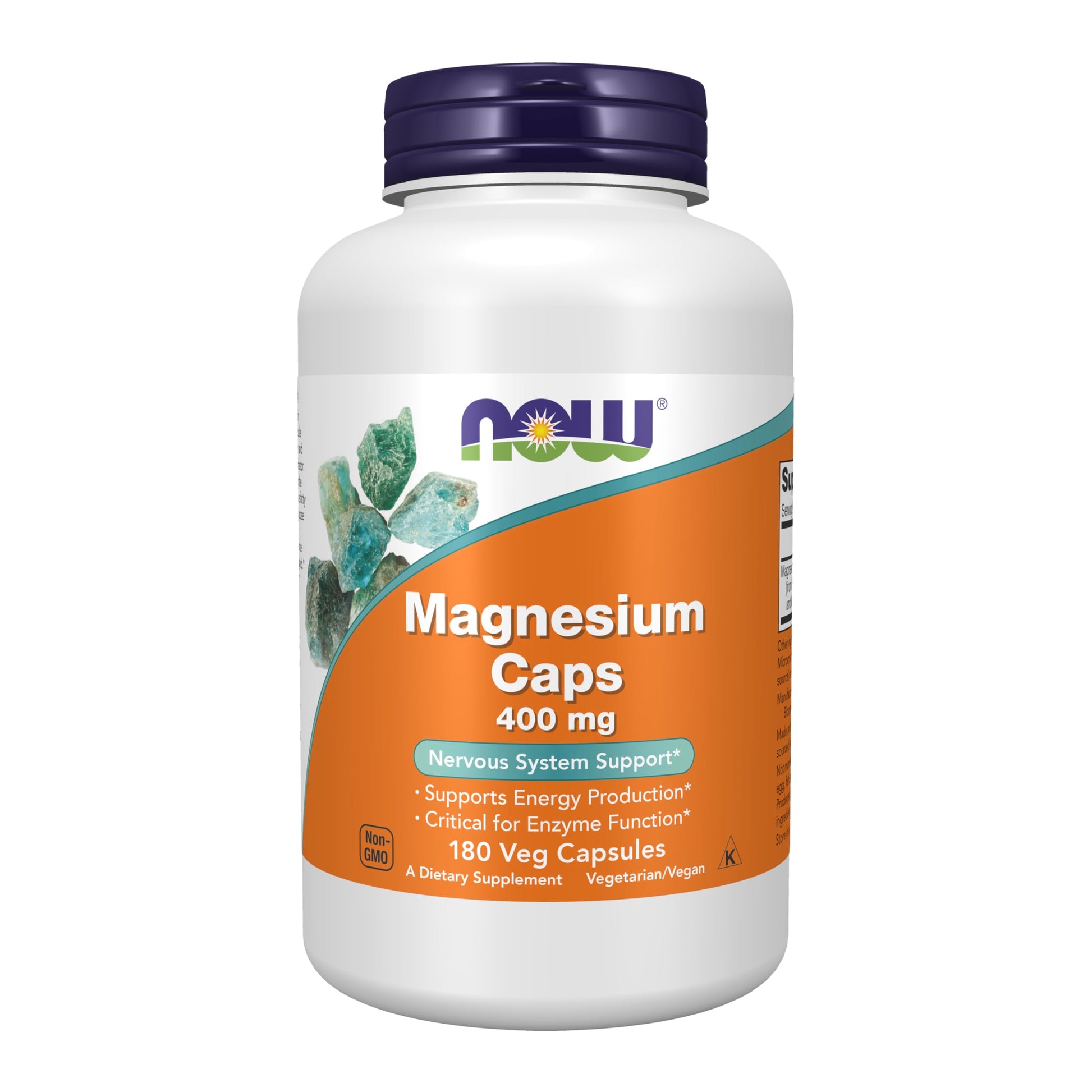 NOW Foods Magnesium 400 mg Capsules, 180 Count