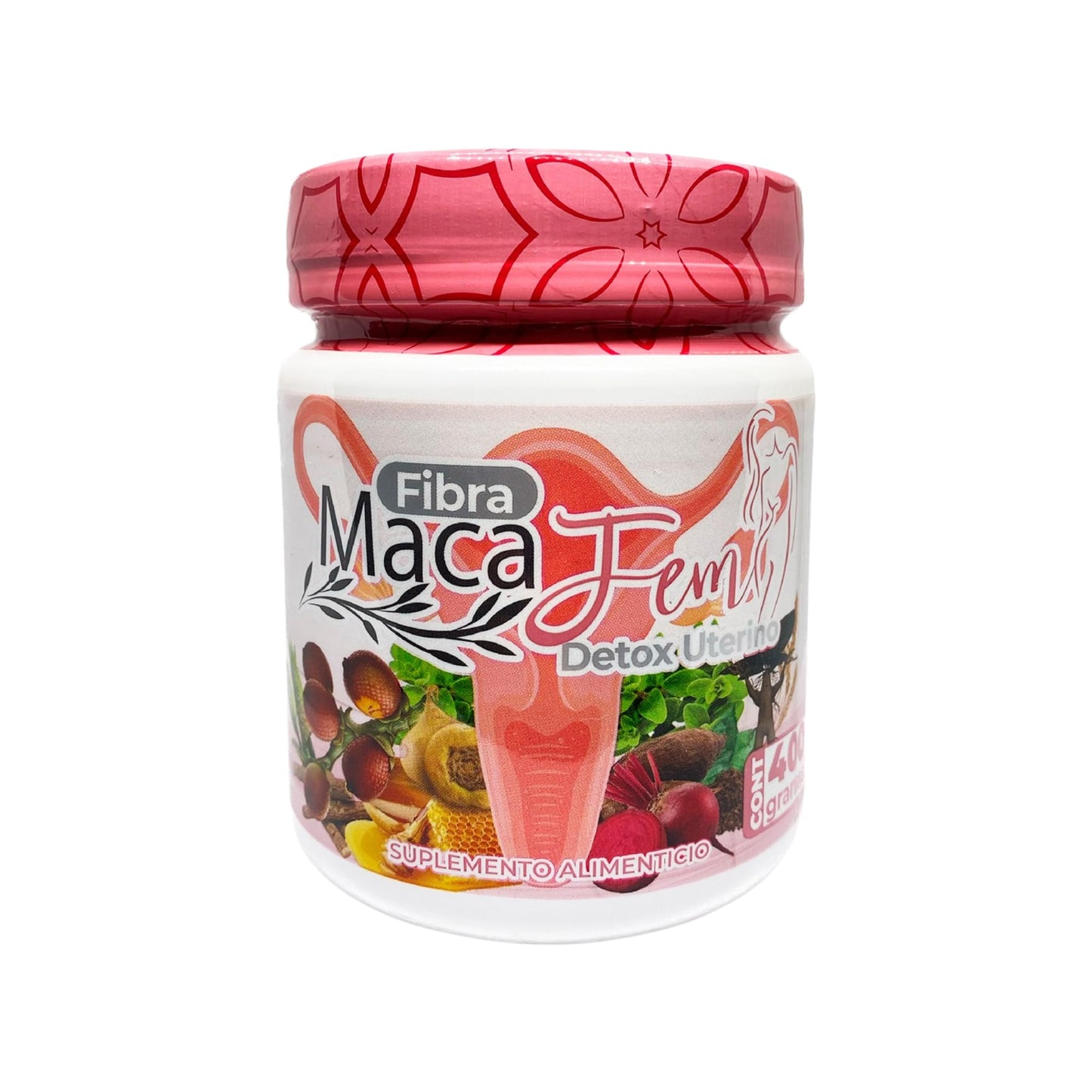 Generic Dendas MacaFem Fibra Herbal Fiber Supplement for Women, Powder, 14 oz