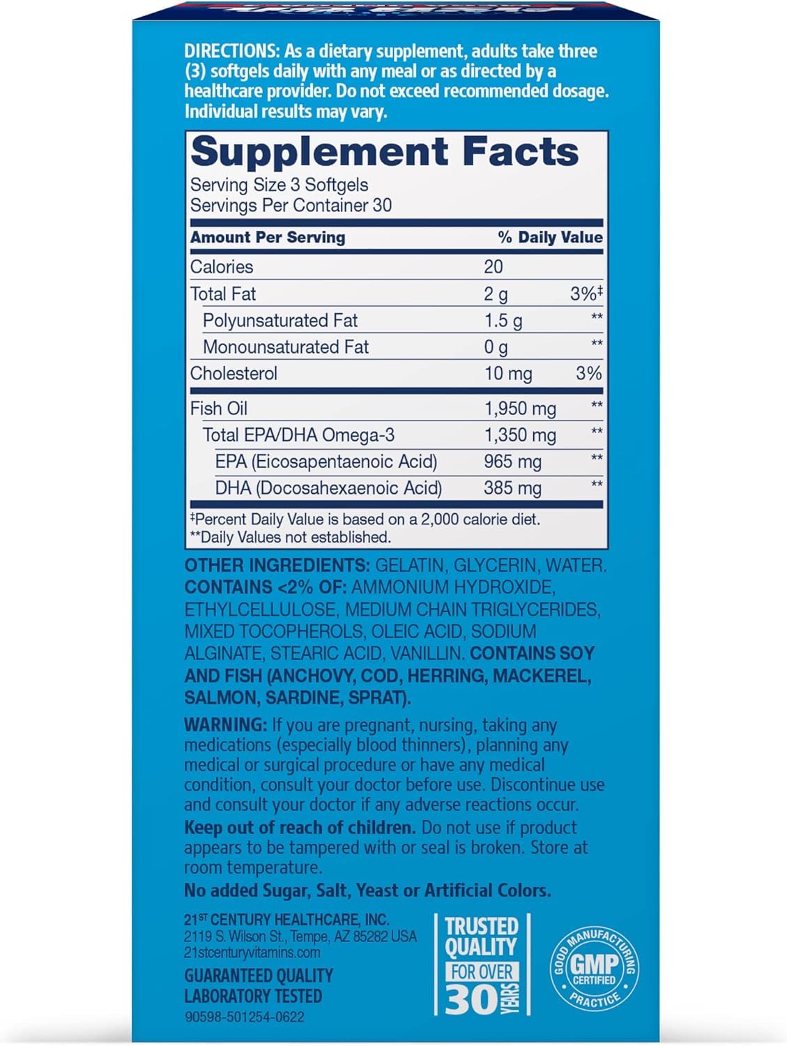 21st Century Alaska Wild Fish Oil 180 Softgels