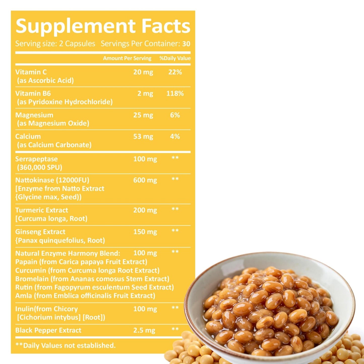 KUAFLY Nattokinase Supplement 12000FU - Organic Nattokinase 600mg for Circulatory Wellness, Premium Heart Health Support - Vegan & Gluten Free - 60 Capsules