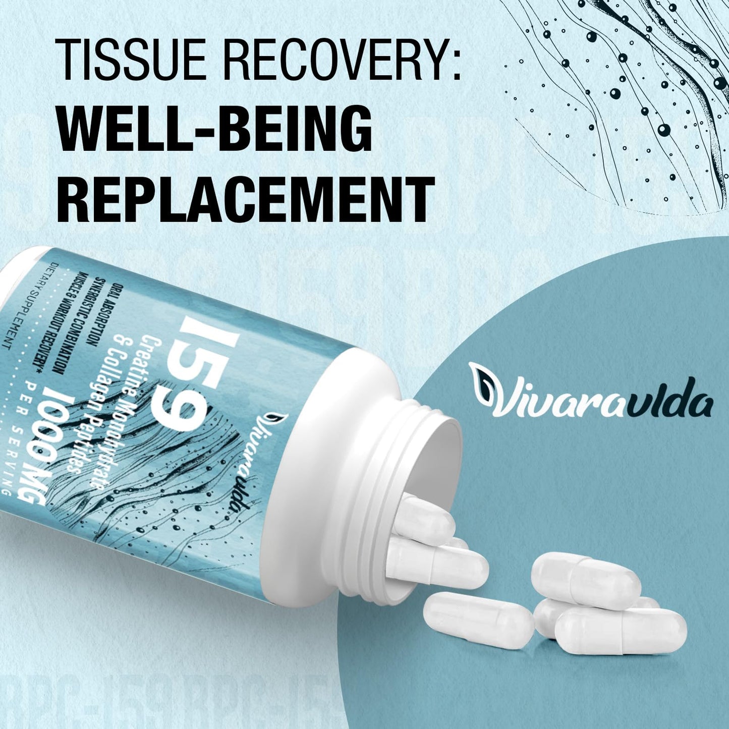 Vivaravida 1500mcg Peptide Formula – New BPC 159 Advanced Complex Collagen Amino Blend for Post-Workout Support, 60 Capsules