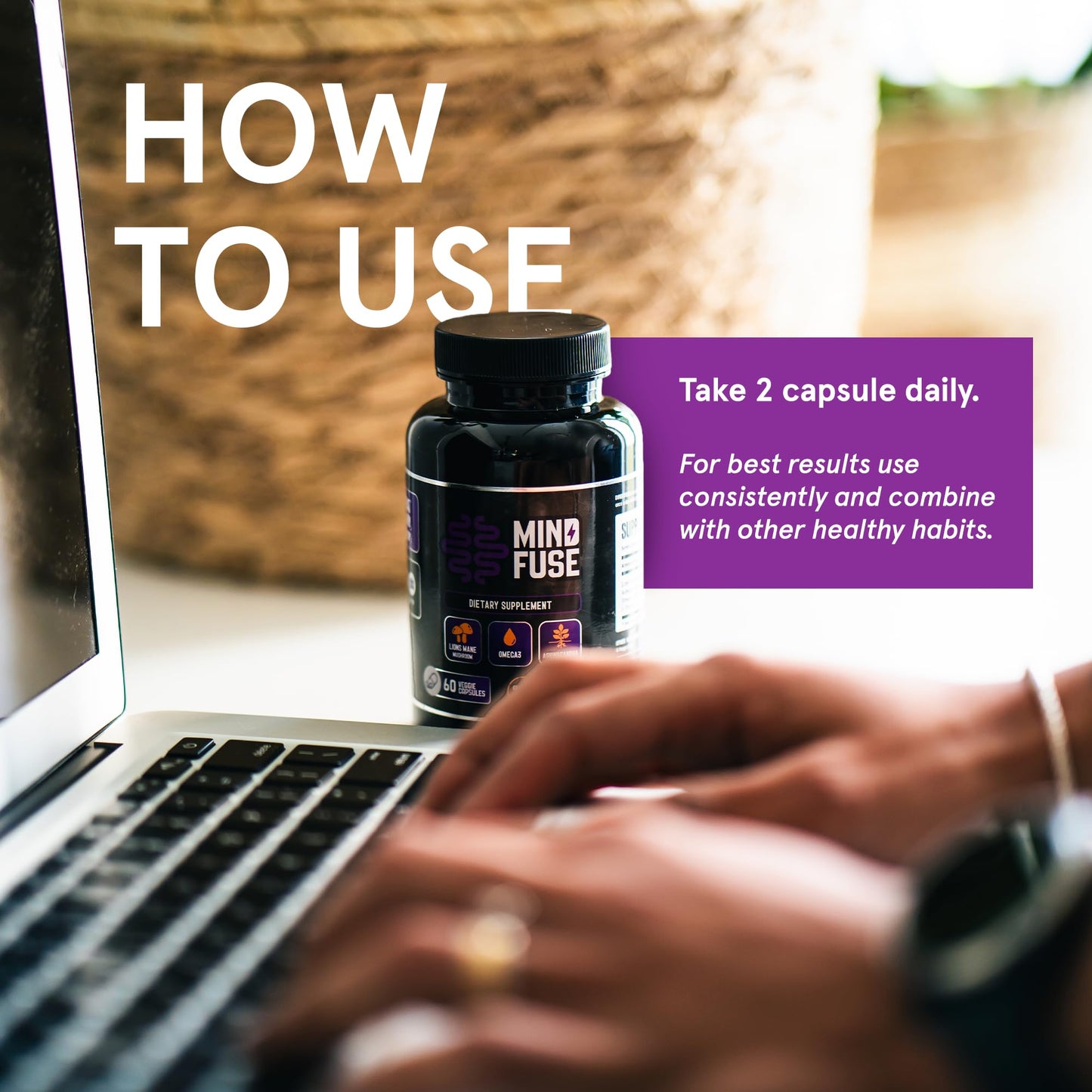Mind Fuse Nootropic Memory Booster Capsule 60 Count