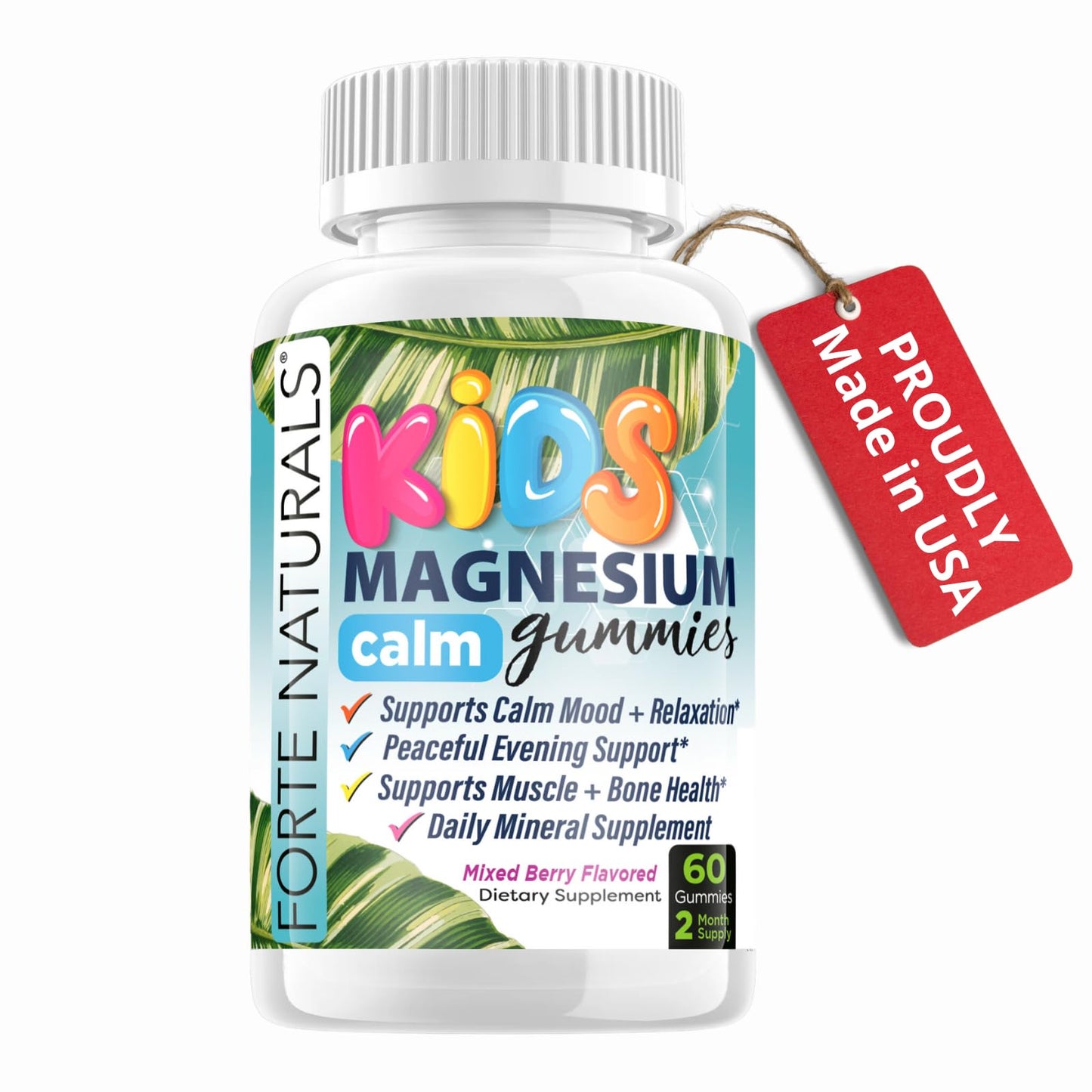 FORTE NATURALS Kids Magnesium Calm Capsules, 60 Count