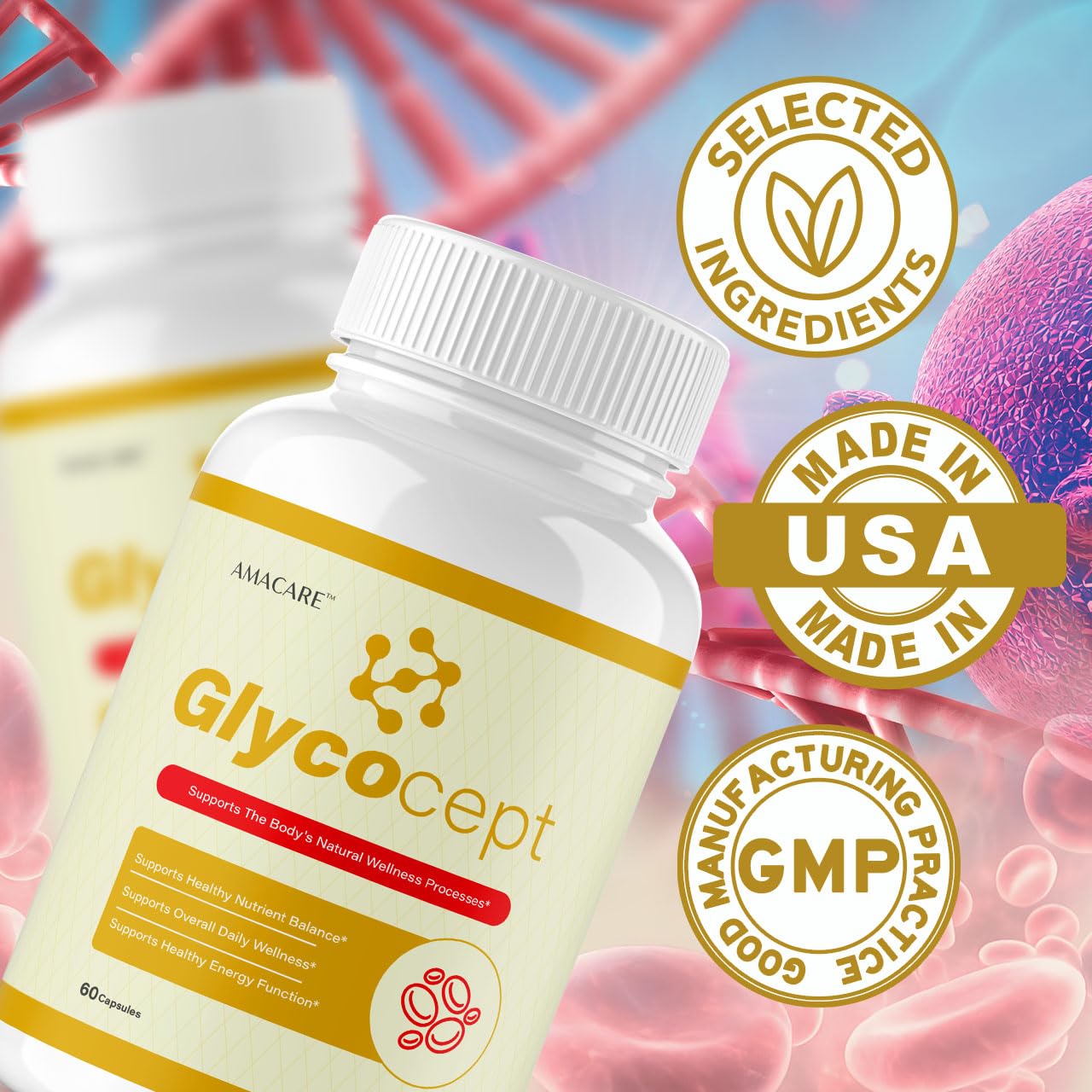 AMACARE Glycocept Advanced Glycocept Formula 180 Capsules