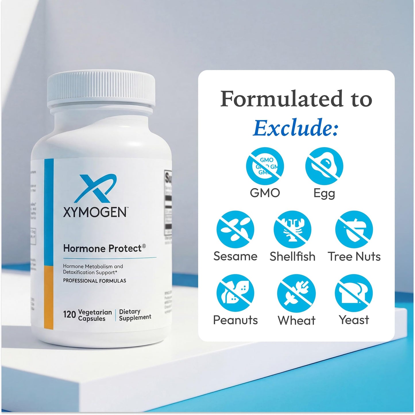 XYMOGEN Hormone Protect - Estrogen Metabolism Support - DIM & Broccoli, Kale, and Kolrabi Extract Capsules 120