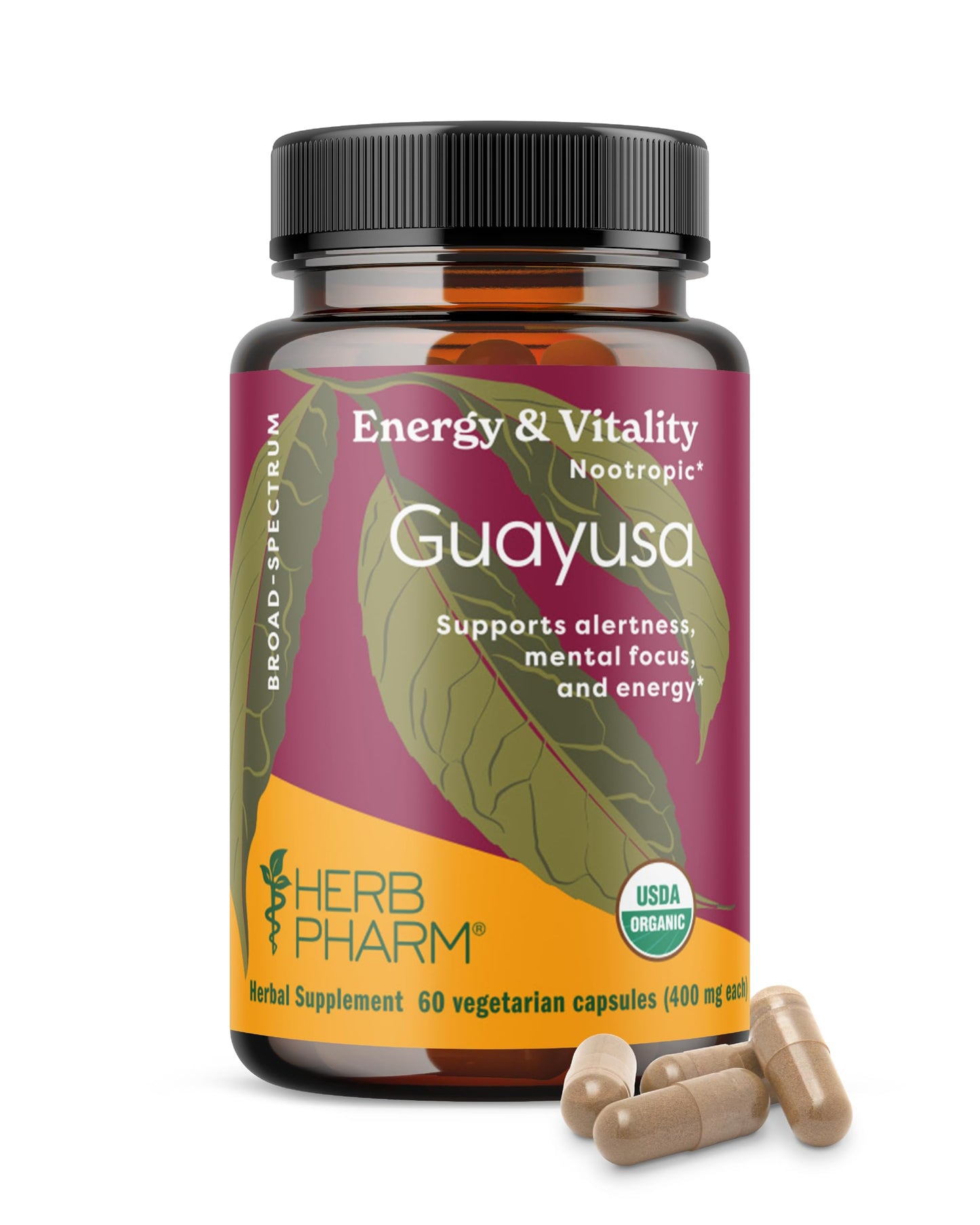 Herb Pharm Guayusa Capsules 60 Count