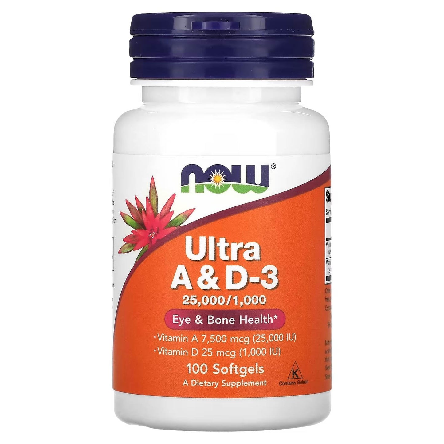 NOW Foods Ultra A & D 25000/1000 Softgels 3-Pack