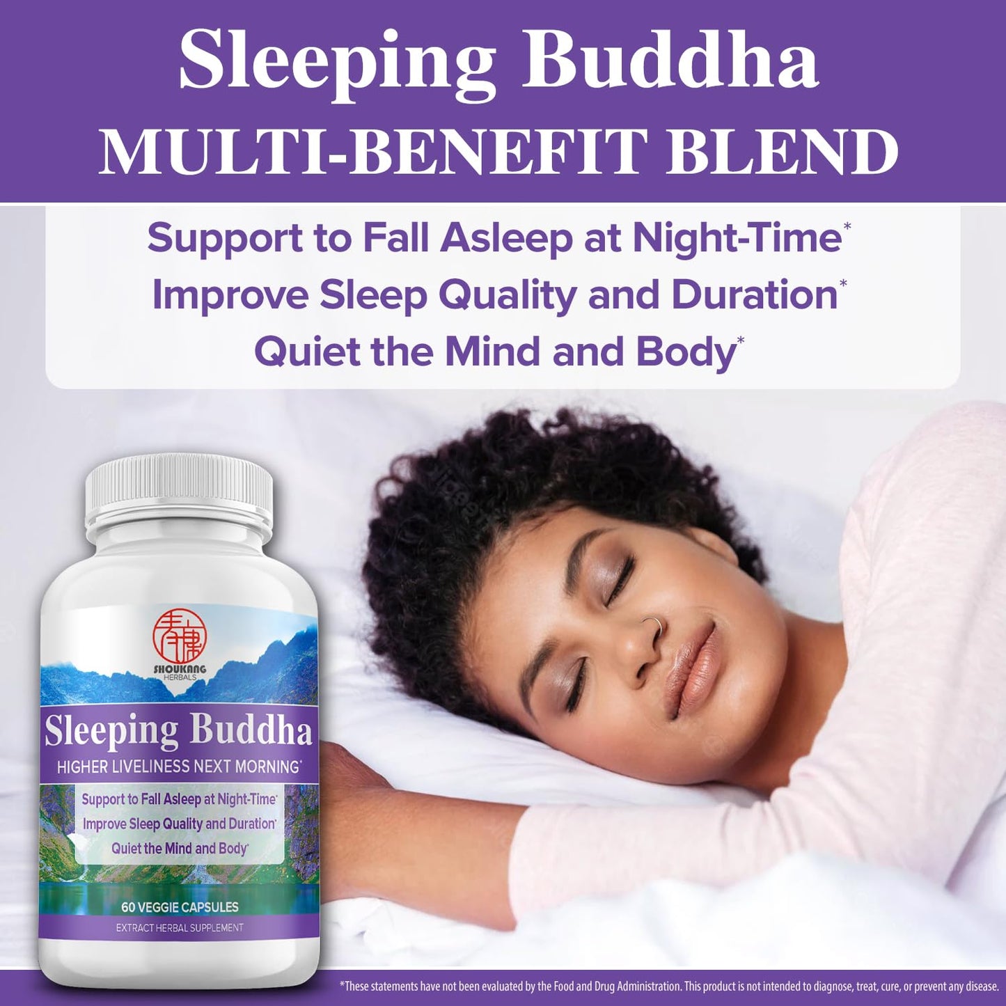 SHOUKANG Sleep Quality and Duration Herbal Chinese Medicine Supplements, 60 Capsules