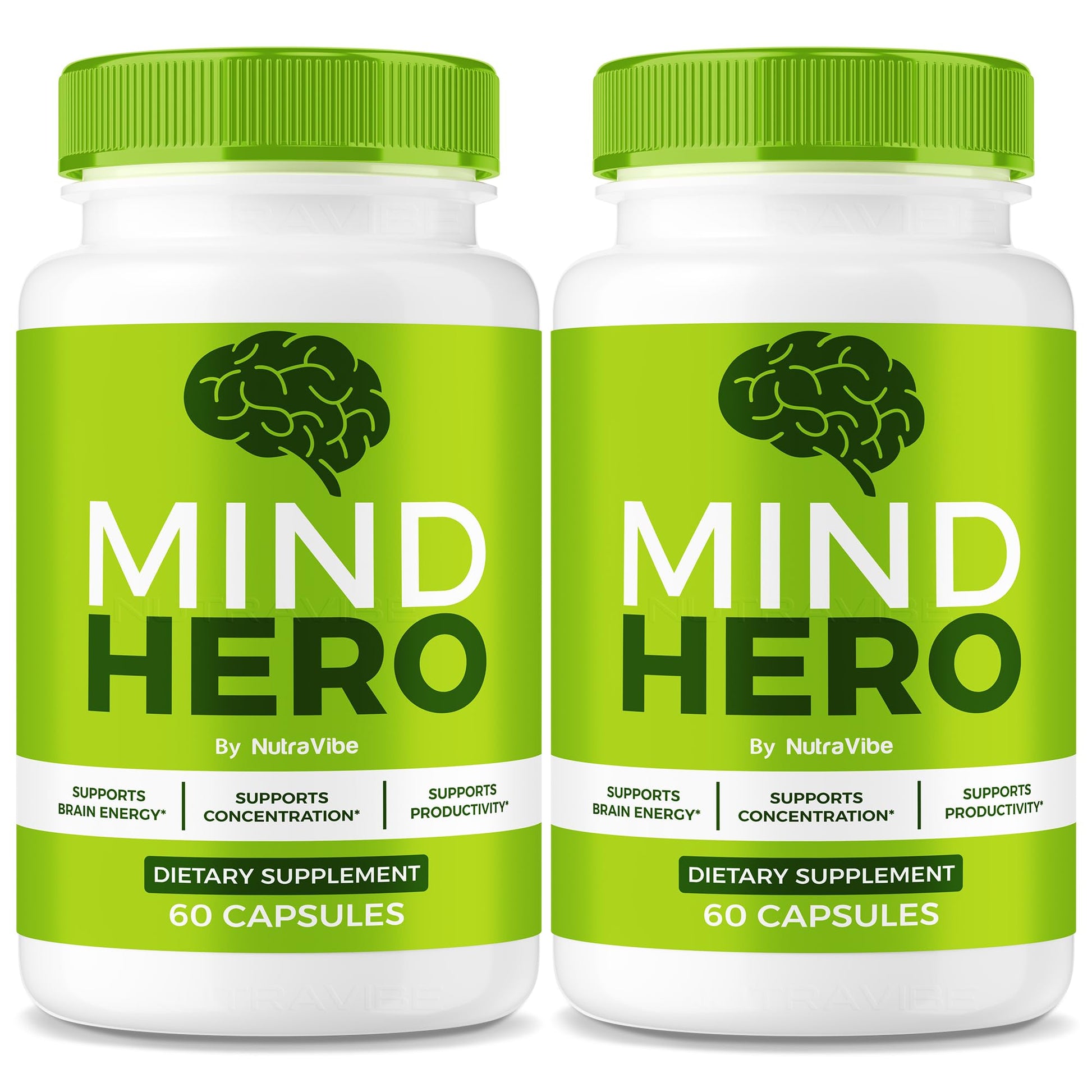NutraVibe Mind Hero Capsules 120 Count