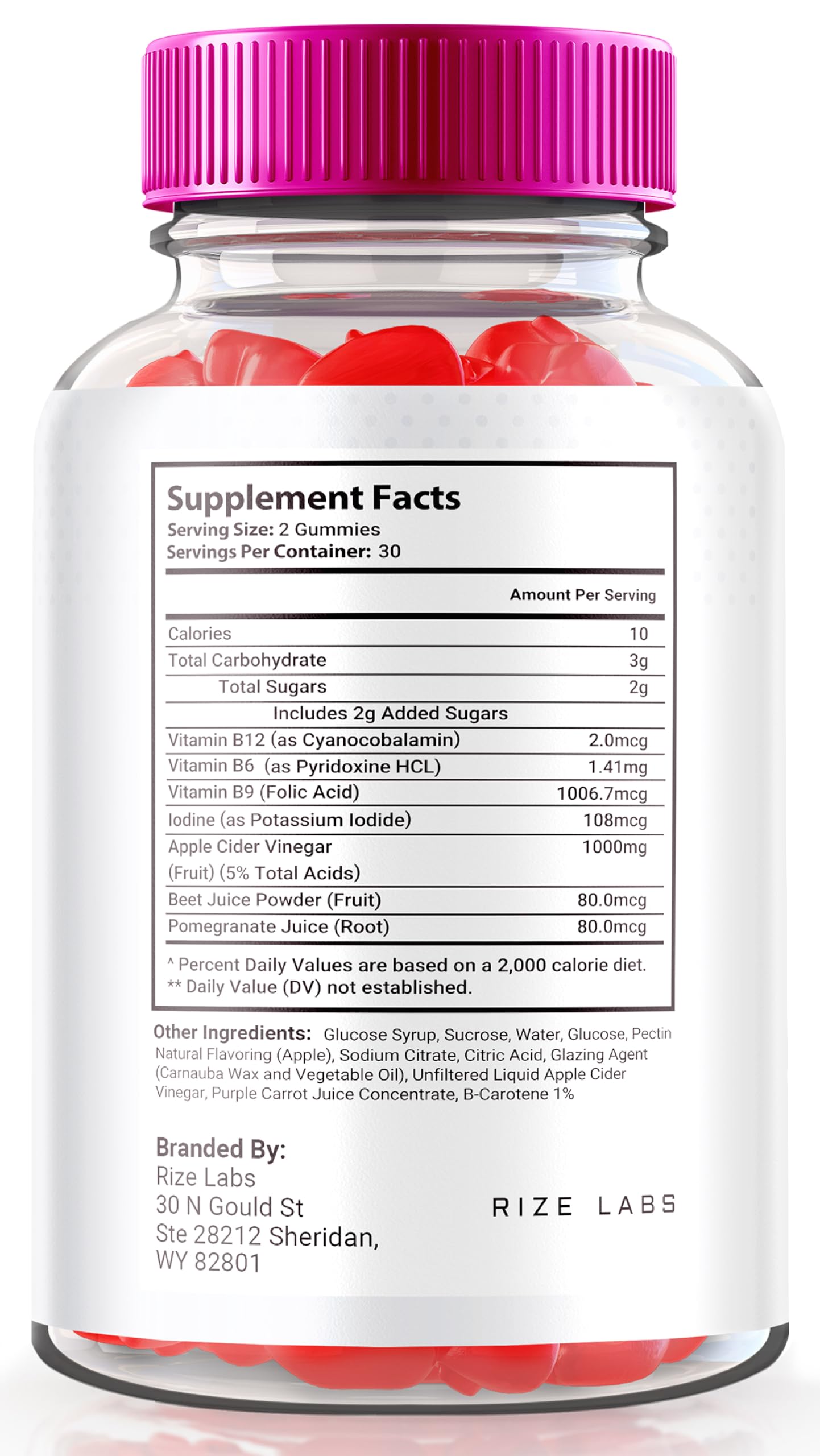 Rize Labs Genesis Keto Keto+ACV Gummies 120 Gummies