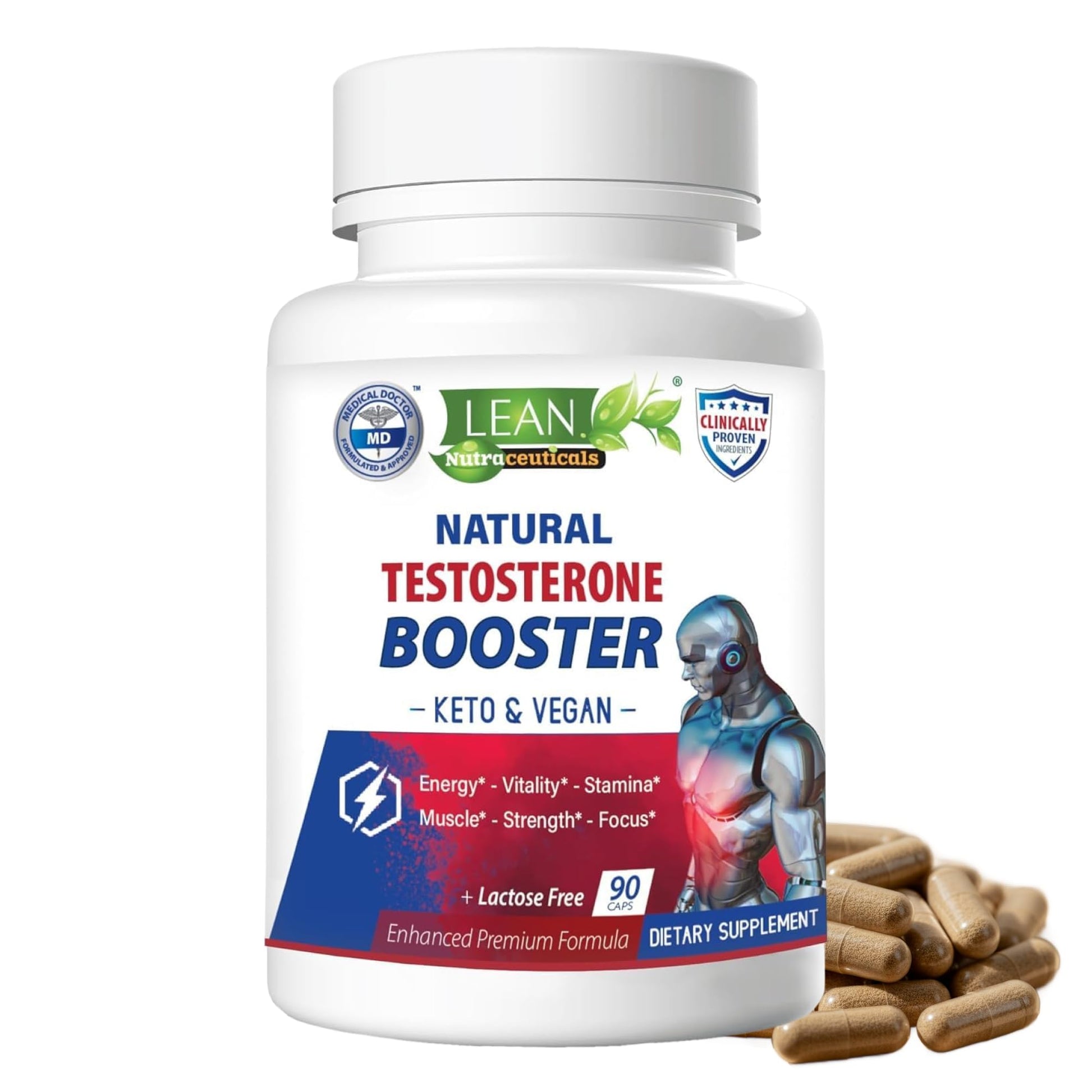 LEAN Nutraceuticals Testosterone Libido Booster 90 Capsules