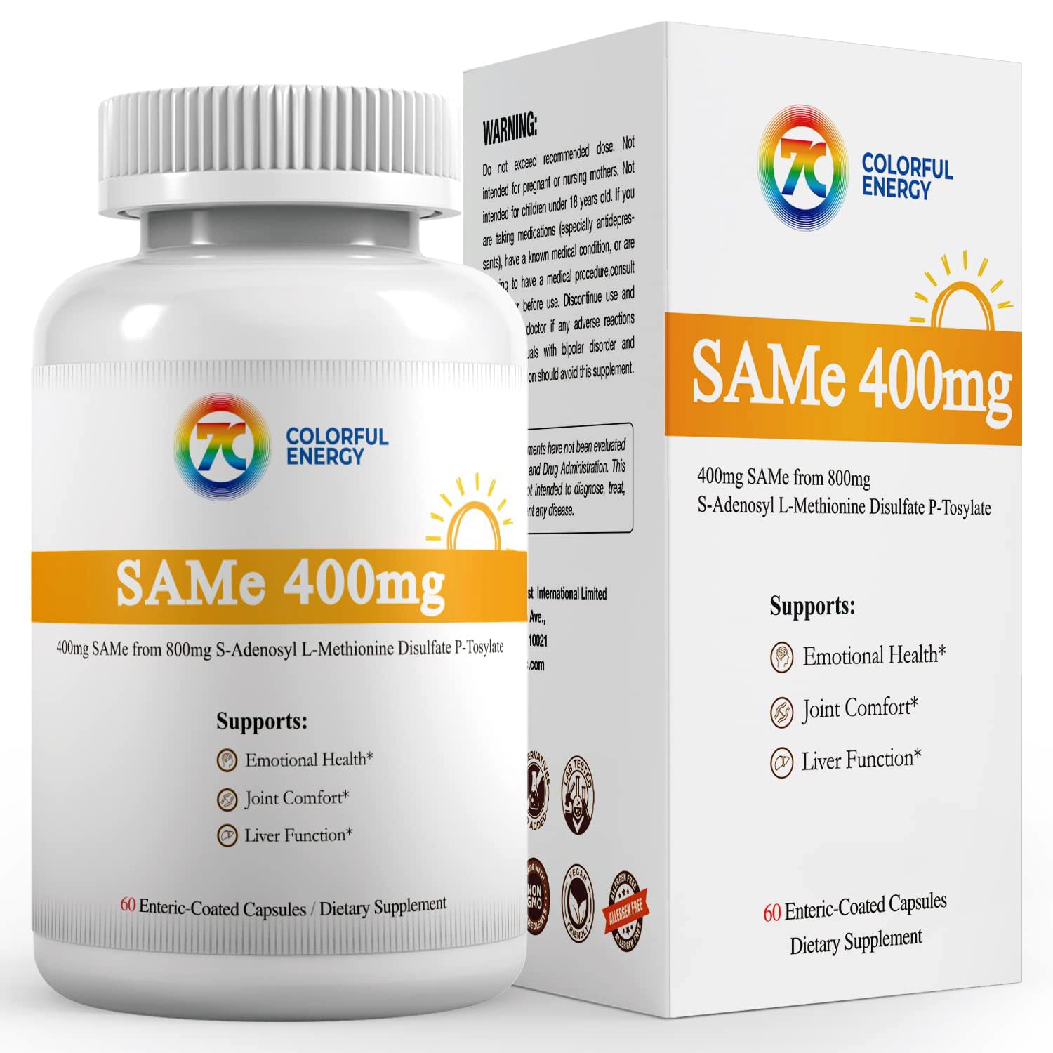 7c SAM-e 400mg Capsule 60 Count