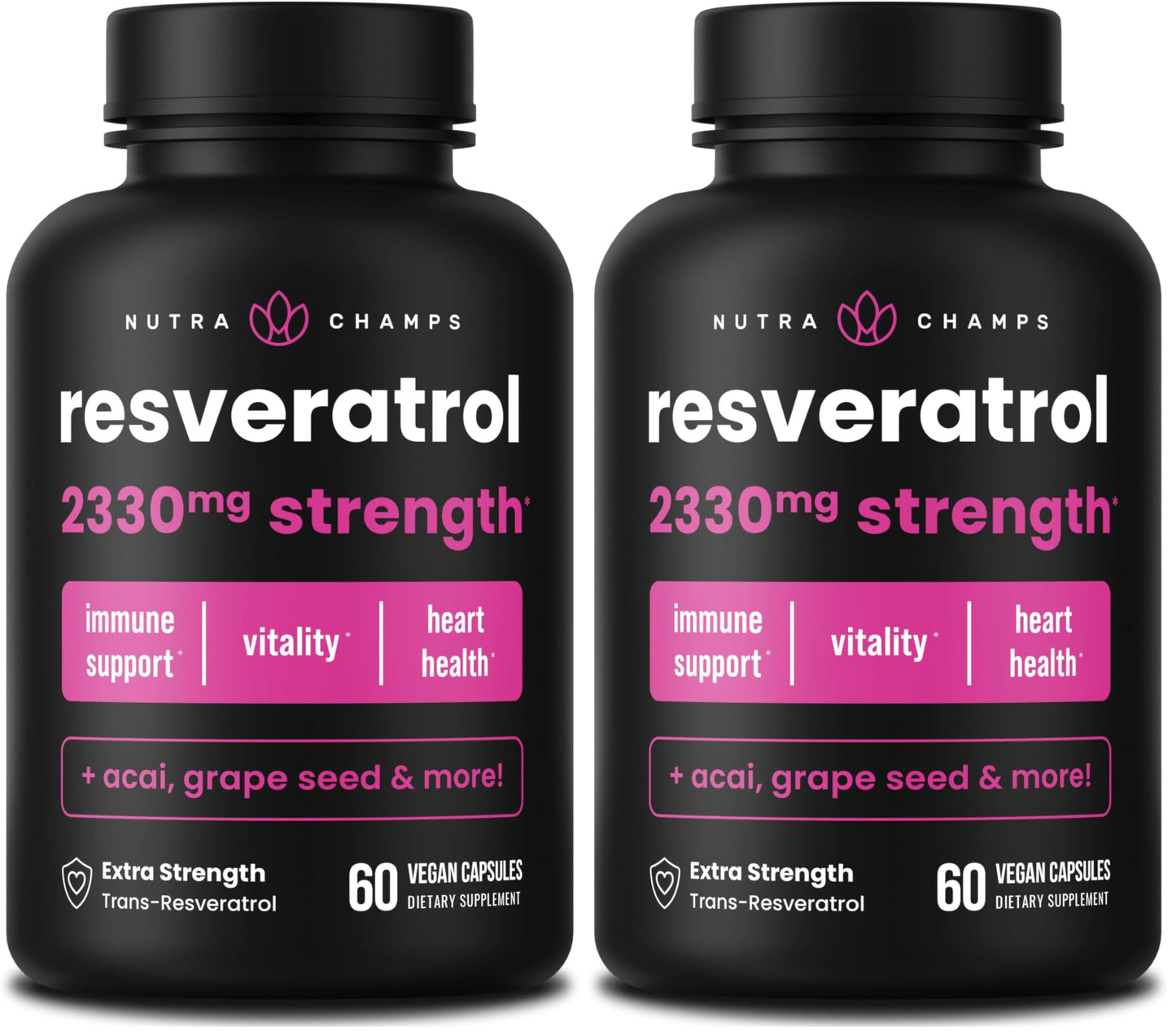 NutraChamps Resveratrol Supplement 120 Capsules