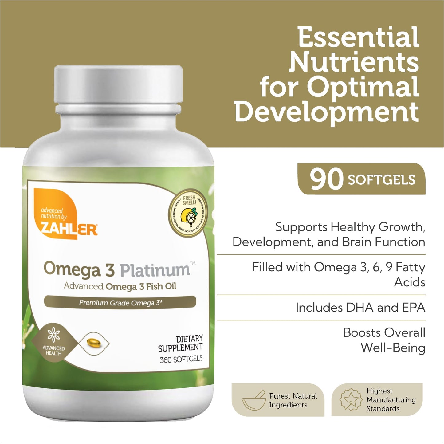 Zahler Omega 3 Fish Oil Softgels 360