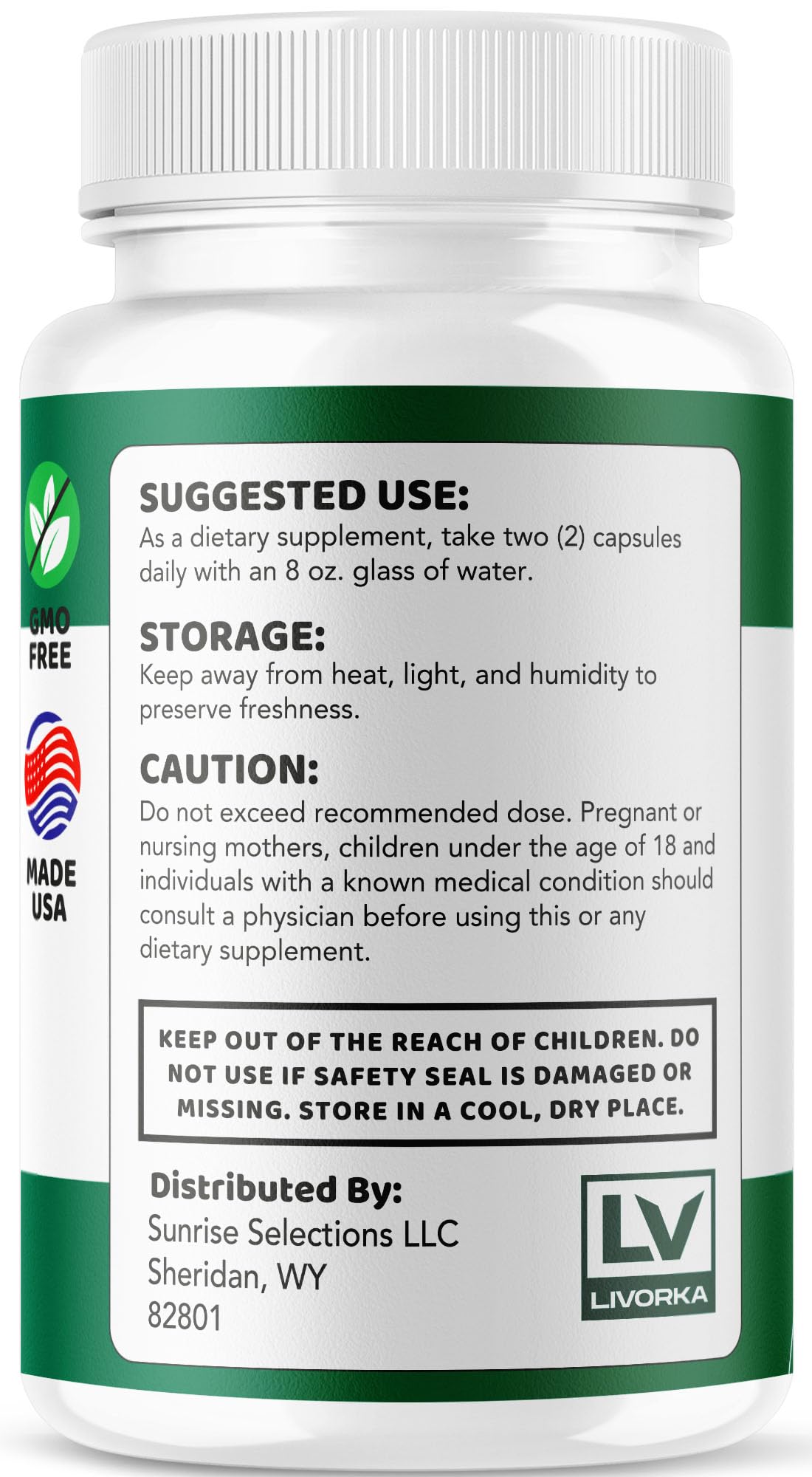 LIVORKA Libonex All Natural Premium Advanced Formula, 120 Capsules