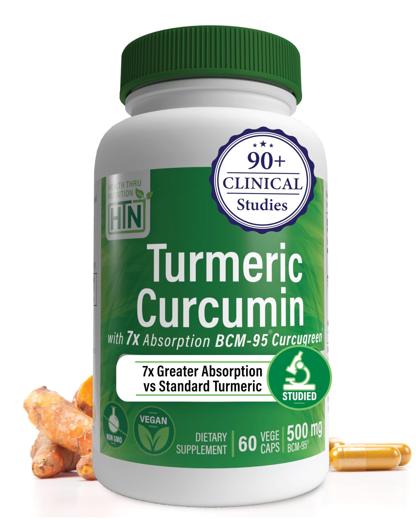 Health Thru Nutrition Turmeric Curcumin Complex 500mg Capsule, 60 Count