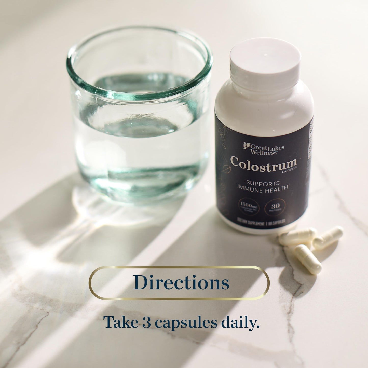 Great Lakes Wellness Colostrum Supplement 90 Capsules